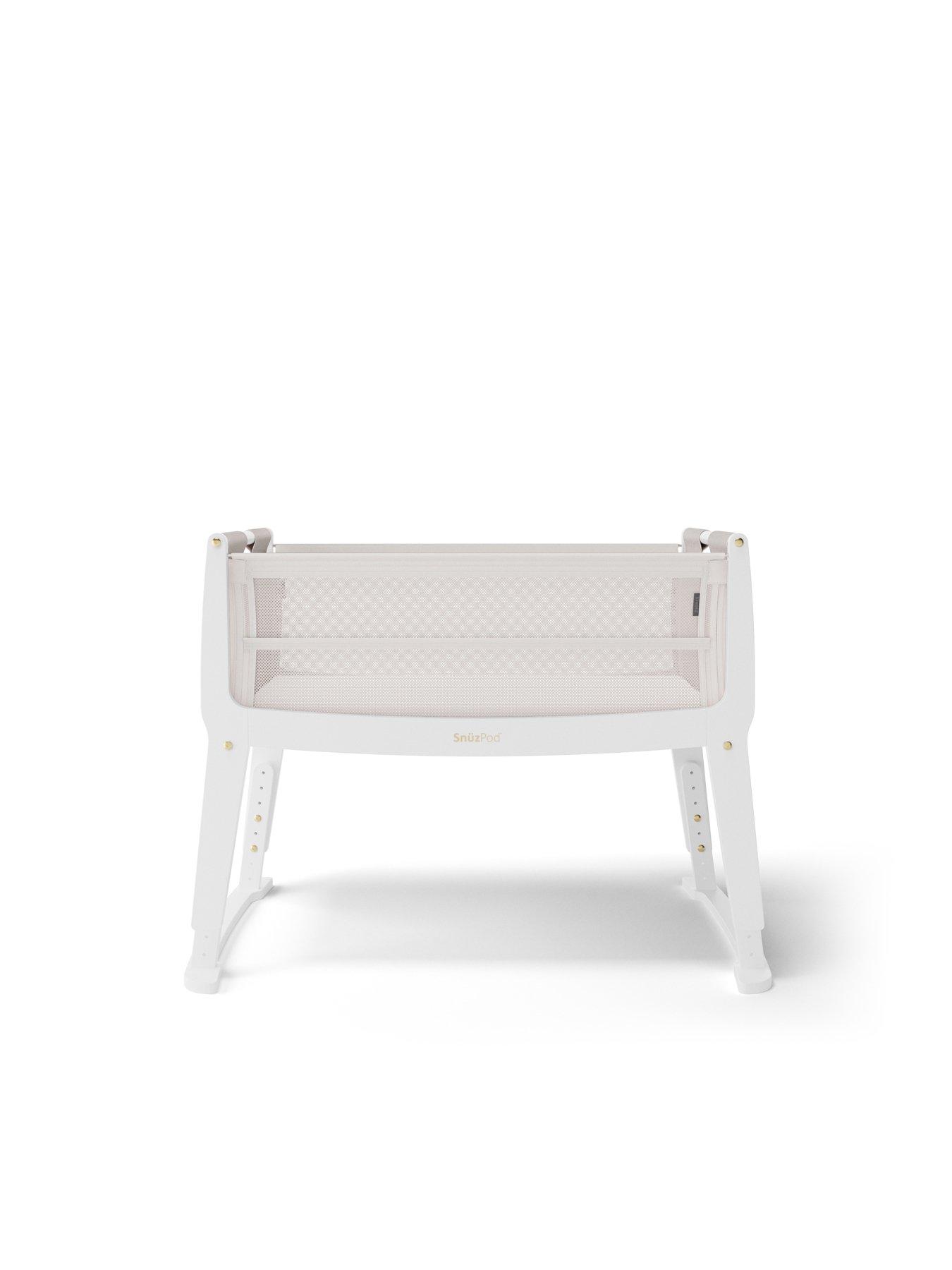 Product photograph of Snuz Snuzpod Studio Bedside Crib - Paris White from very.co.uk