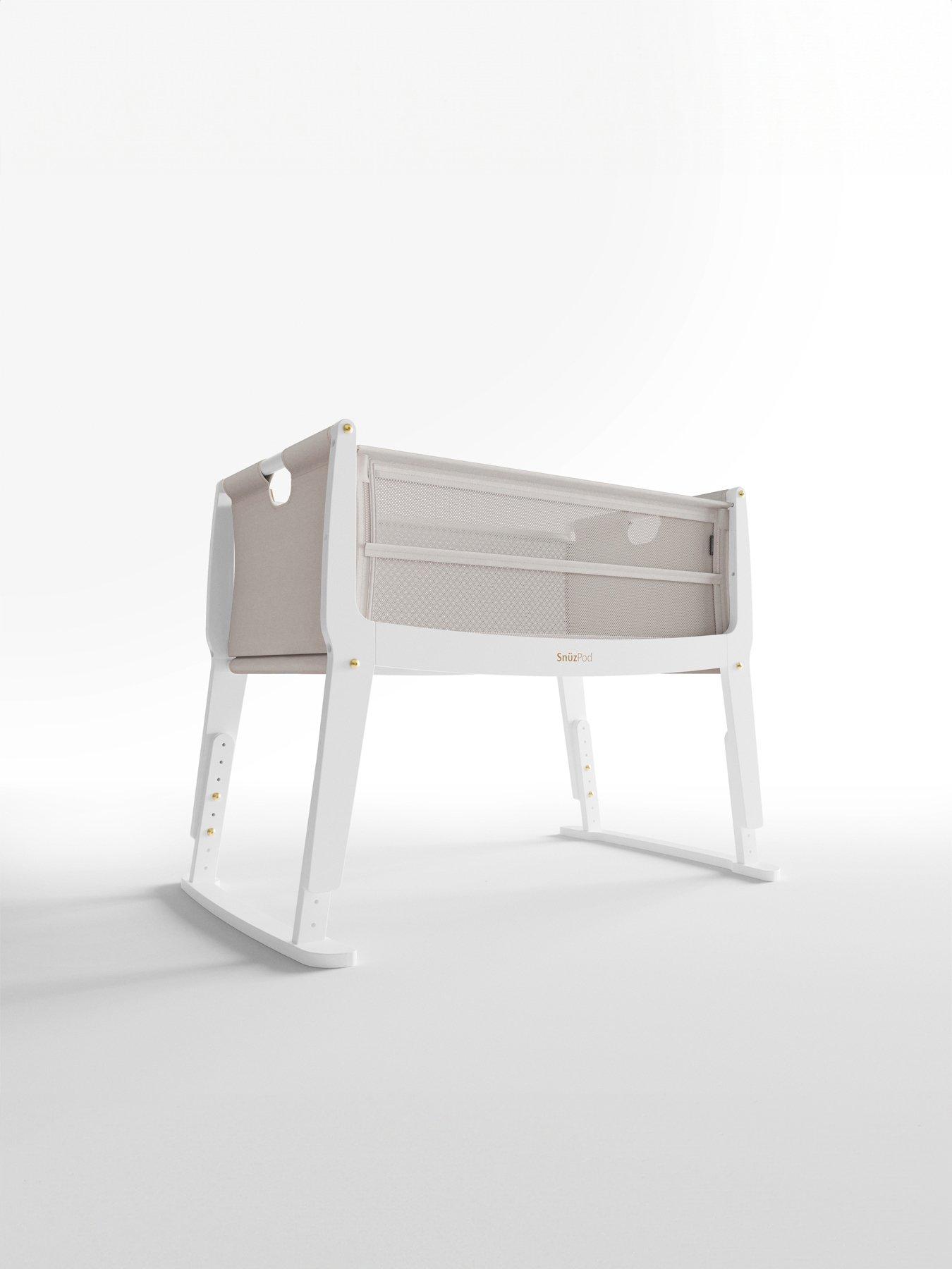 Product photograph of Snuz Snuzpod Studio Bedside Crib - Paris White from very.co.uk