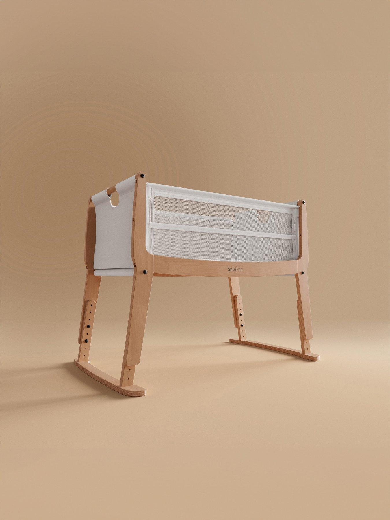 Product photograph of Snuz Snuzpod Studio Bedside Crib - Stockholm Natural from very.co.uk