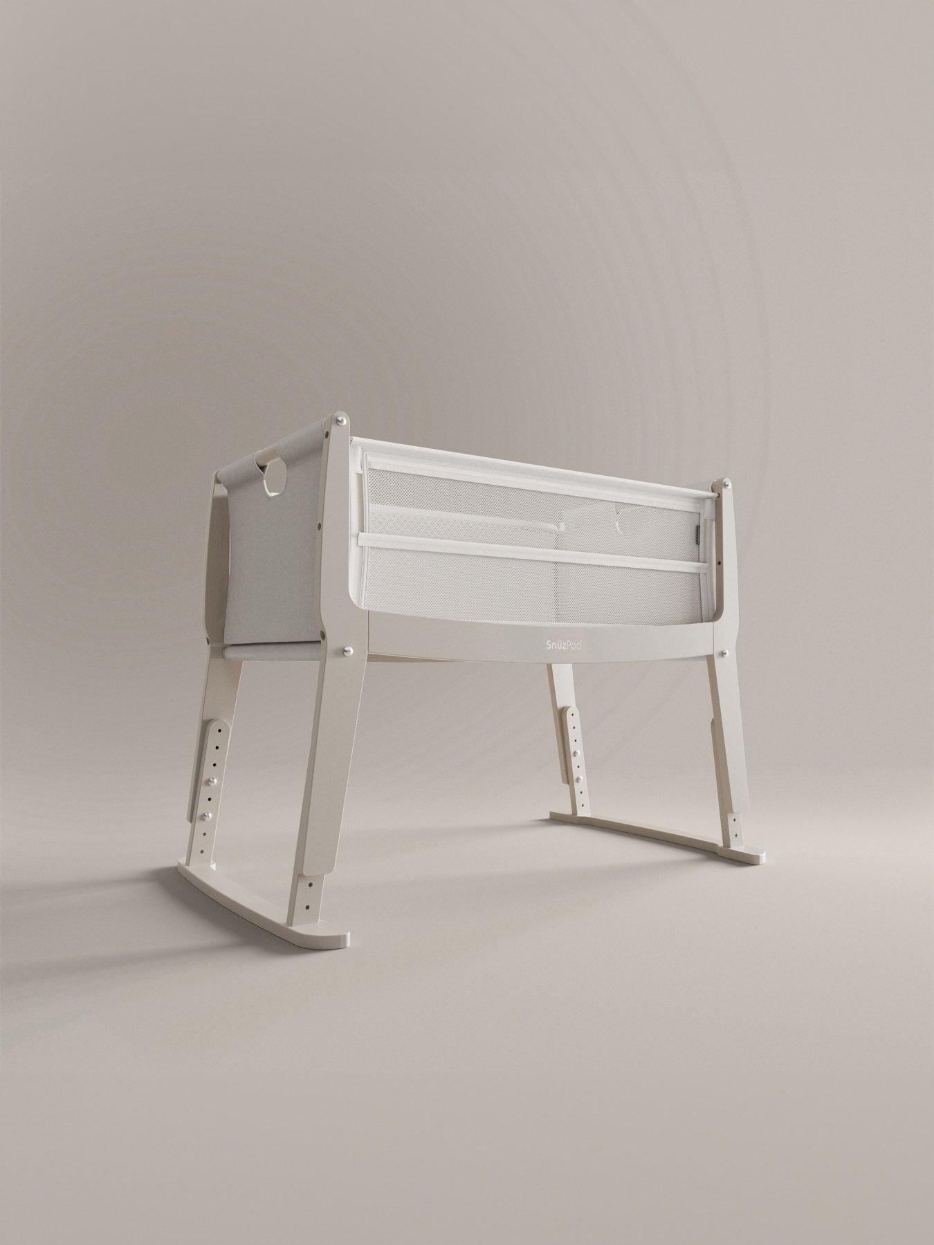 Product photograph of Snuz Snuzpod Studio Bedside Crib - Oslo Light Grey from very.co.uk