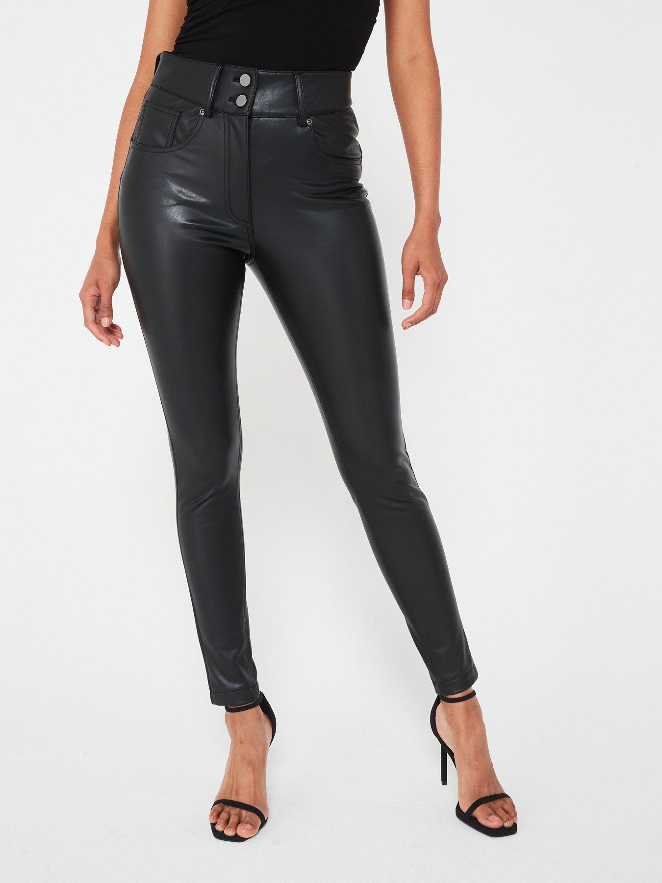 Leather skinny trousers womens best sale