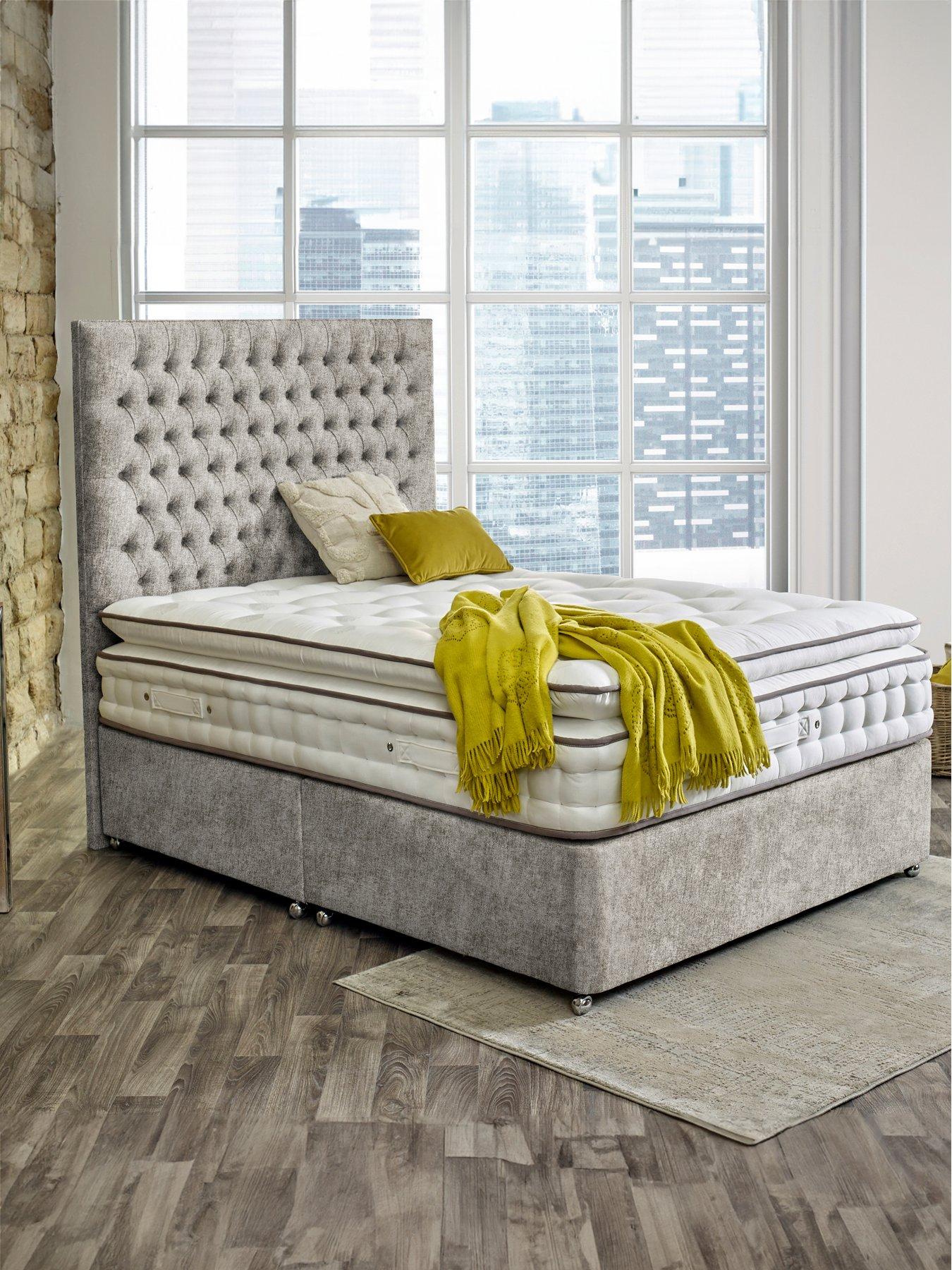 Product photograph of Shire Beds Boutique Collection Upholstered Divan Bed Base - Fsc Reg Certified from very.co.uk