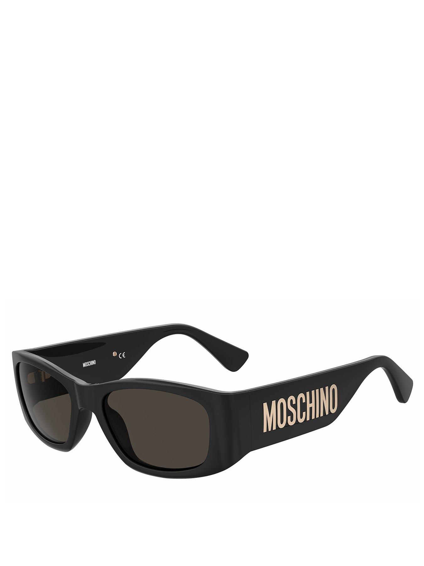 Moschino Rectangular Black Sunglasses | Very.co.uk