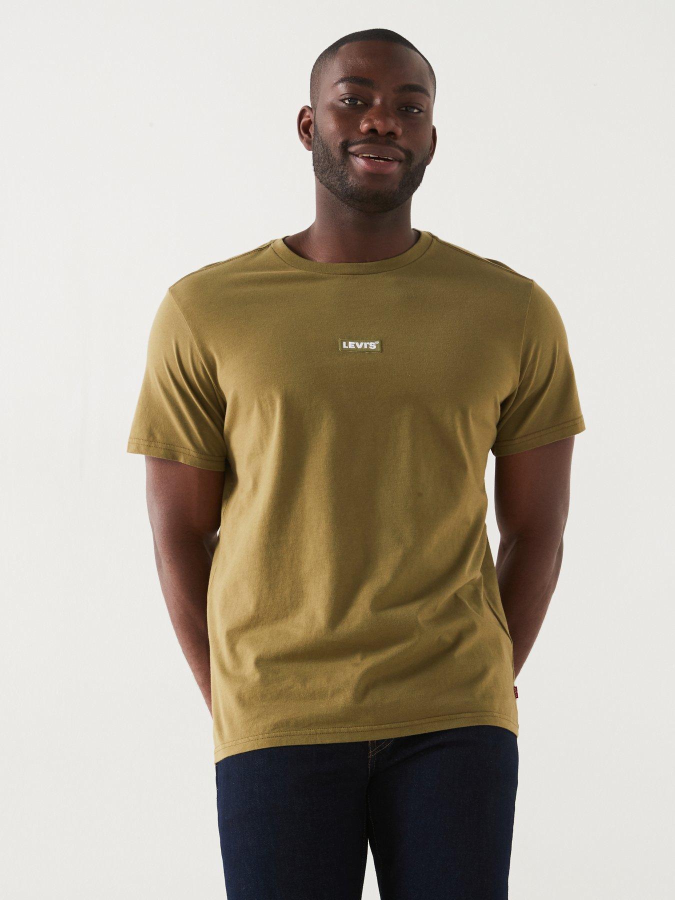 Short Sleeve Relaxed Small Tab T Shirt Khaki