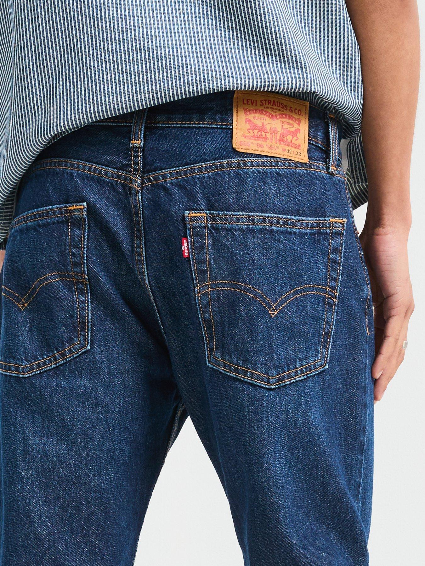 Image 5 of 6 of Levi's 555 '96 Relaxed Straight Fit Jeans - Next One Up - Dark Blue