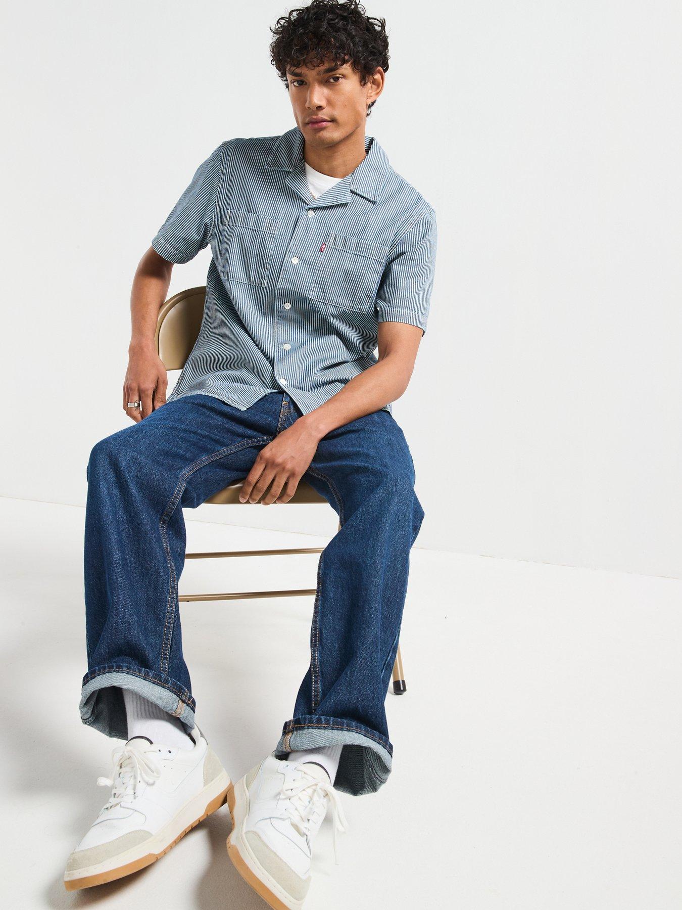 Image 6 of 6 of Levi's 555 '96 Relaxed Straight Fit Jeans - Next One Up - Dark Blue
