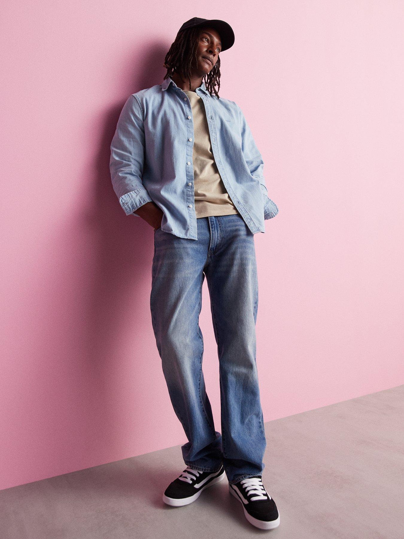 undefined 555 Relaxed Straight Fit Jeans - Indigo Champion - Blue