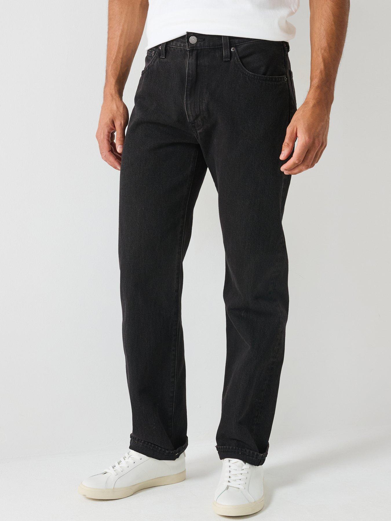 Image 1 of 5 of Levi's 555 Relaxed Straight Fit Jeans - Welcome To The Rodeo - Black