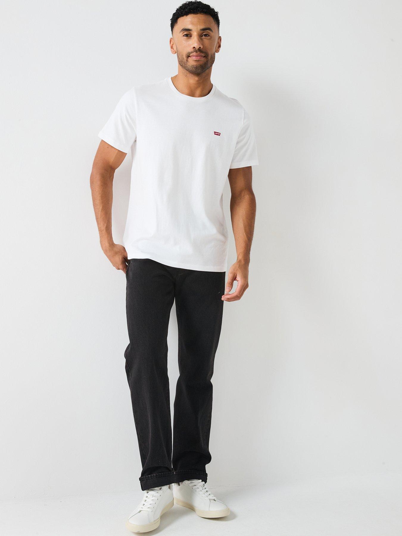 Image 3 of 5 of Levi's 555 Relaxed Straight Fit Jeans - Welcome To The Rodeo - Black