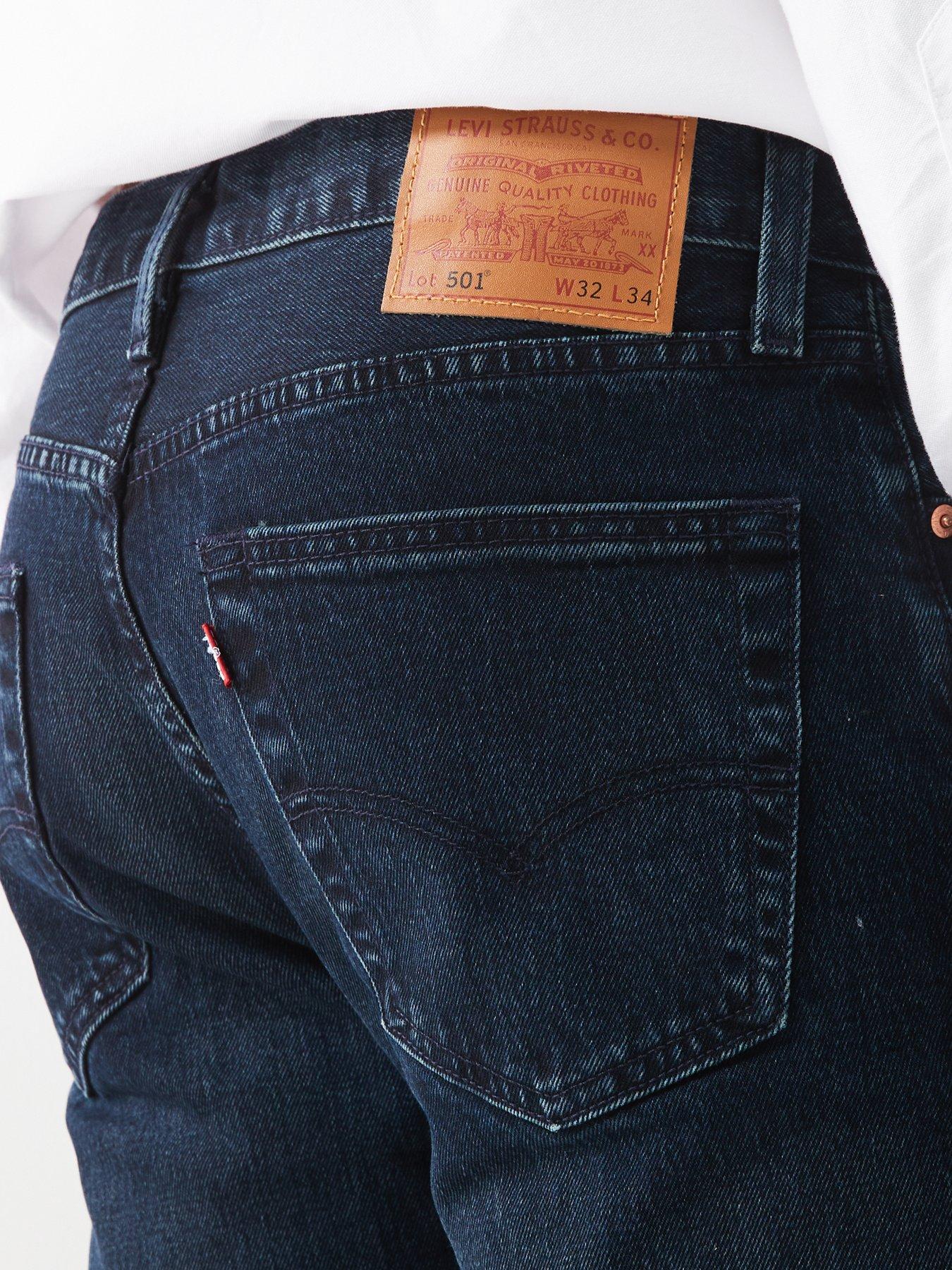 Levi s 501 Original Straight Fit Jeans People Everywhere Stretch Dark Blue Very