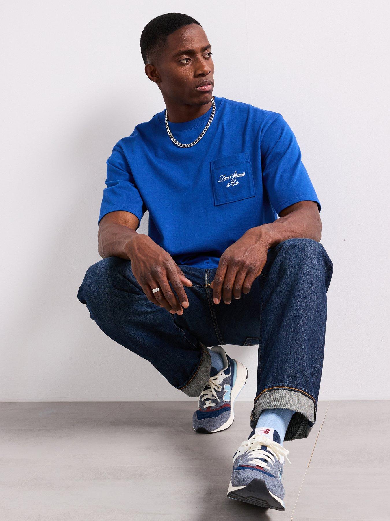 Image 4 of 5 of Levi's 555&trade; Relaxed Straight Fit Jeans - Dark Blue