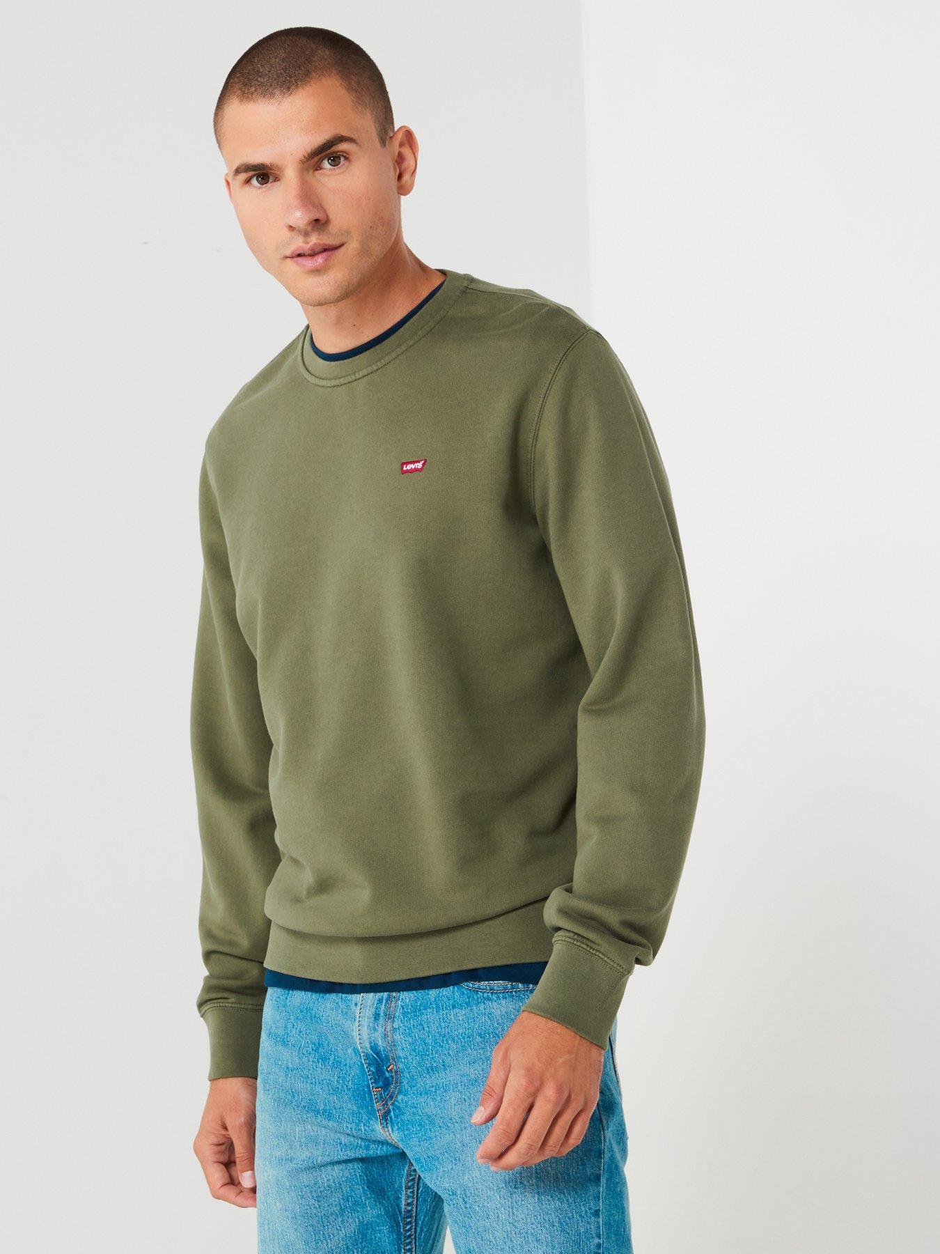 Levi's Original Housemark Crew Neck Sweat Top - Khaki