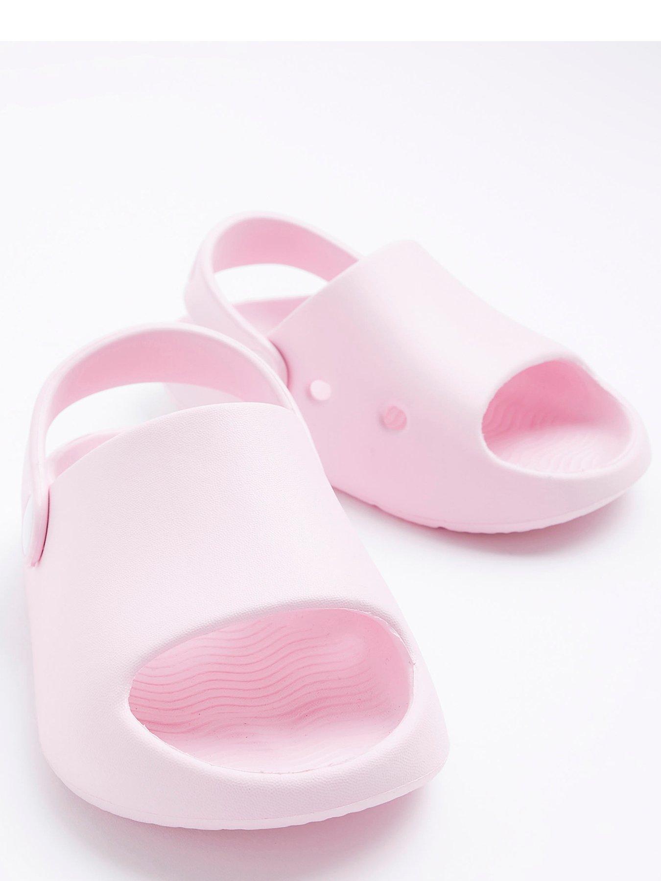 River island pink sliders shop
