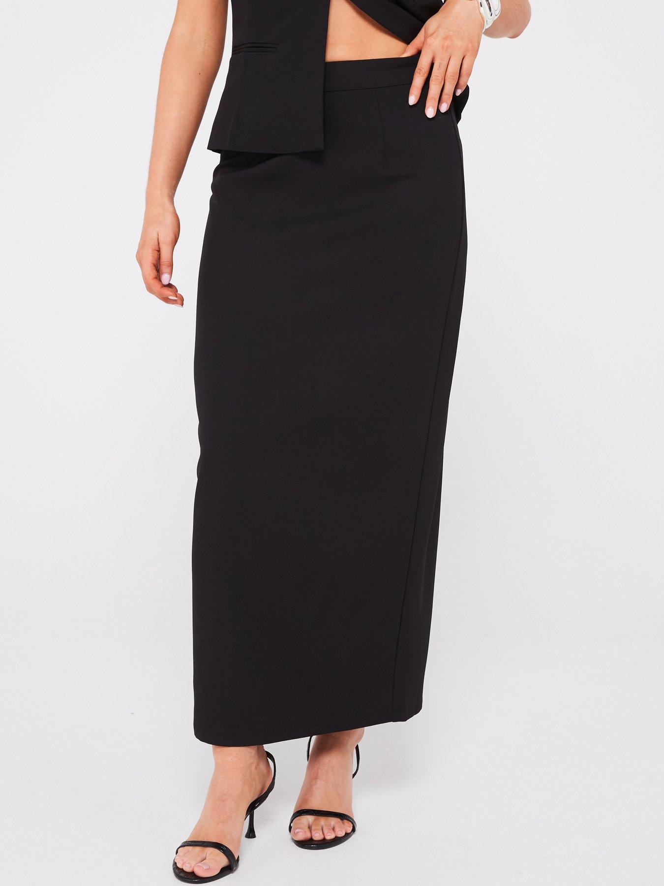 undefined Split Midi Skirt - Black