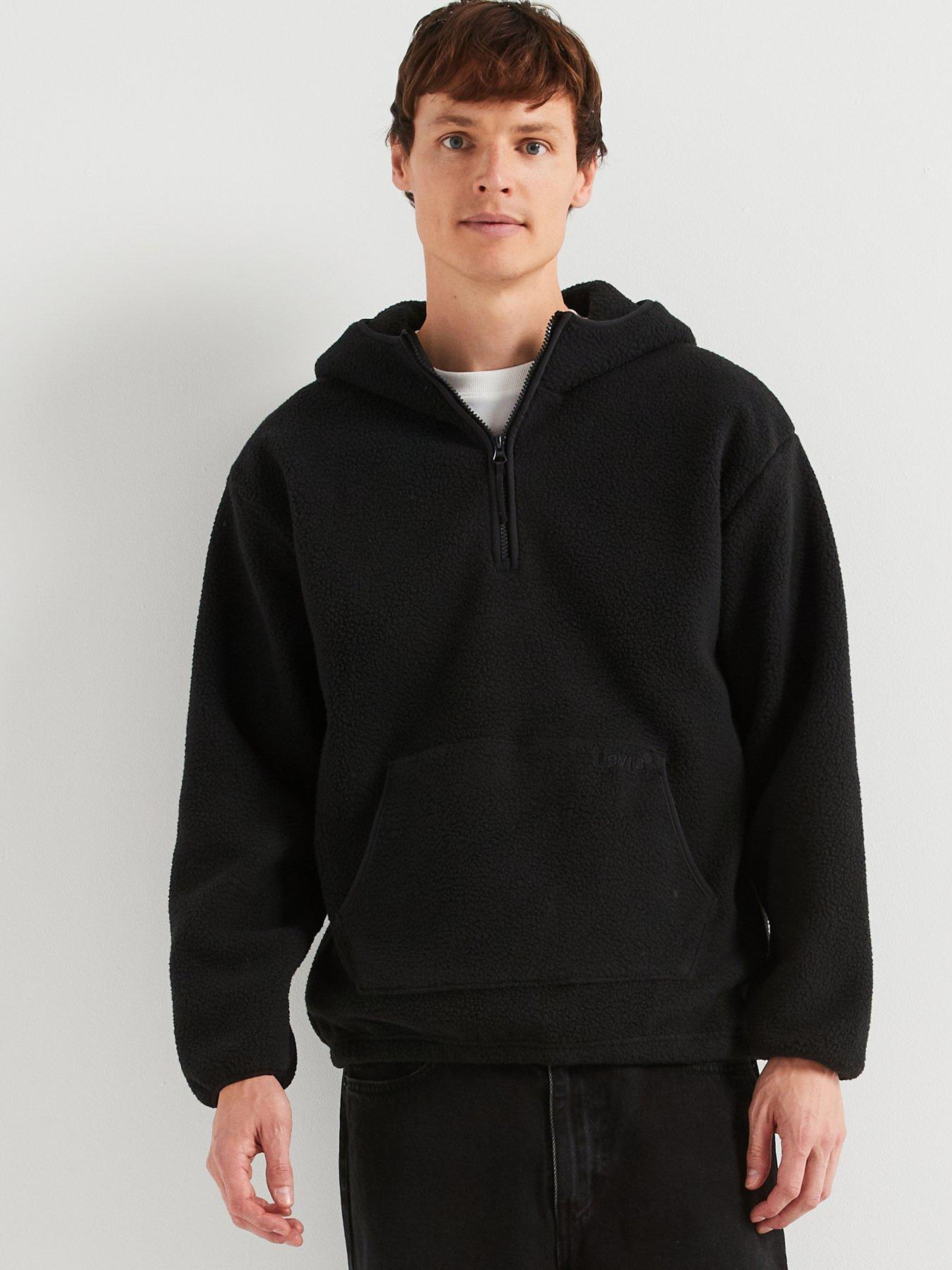 Sherpa Pullover Hoodie Black