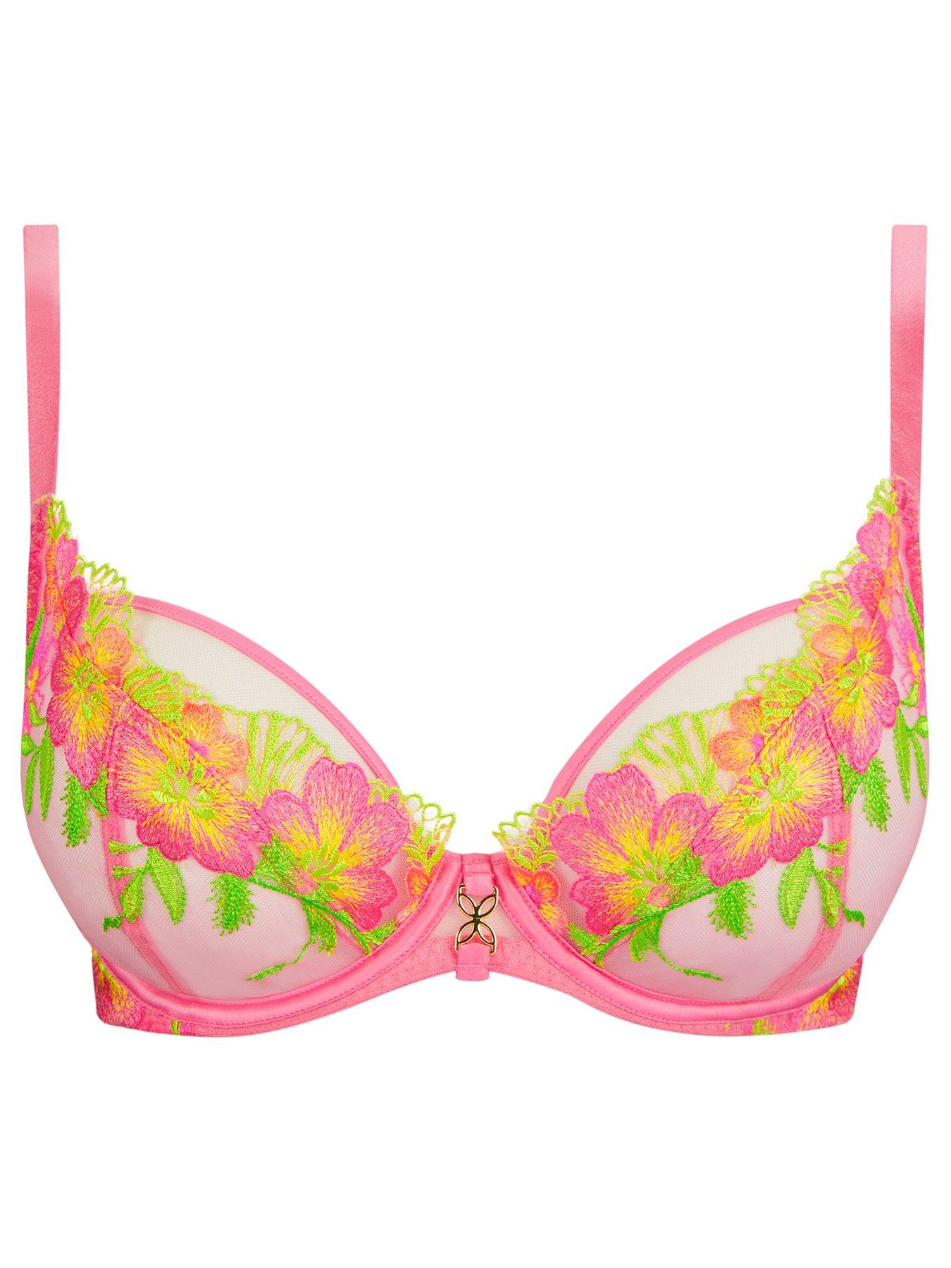 Ann Summers Summer Breeze Non Pad Plunge Bra Pink Uk