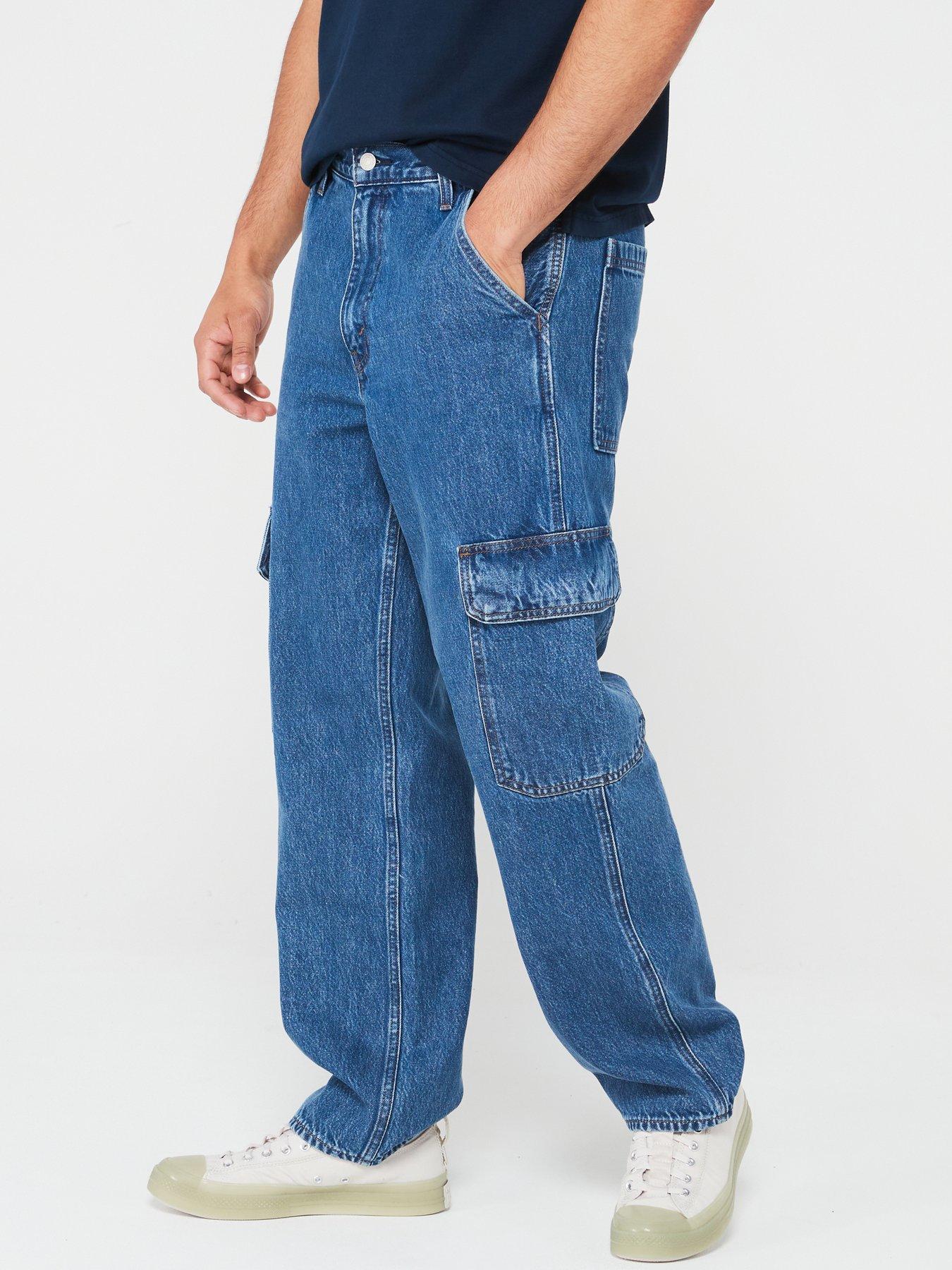 Levi s 568 Loose Straight Fit Cargo Trousers Blue Very