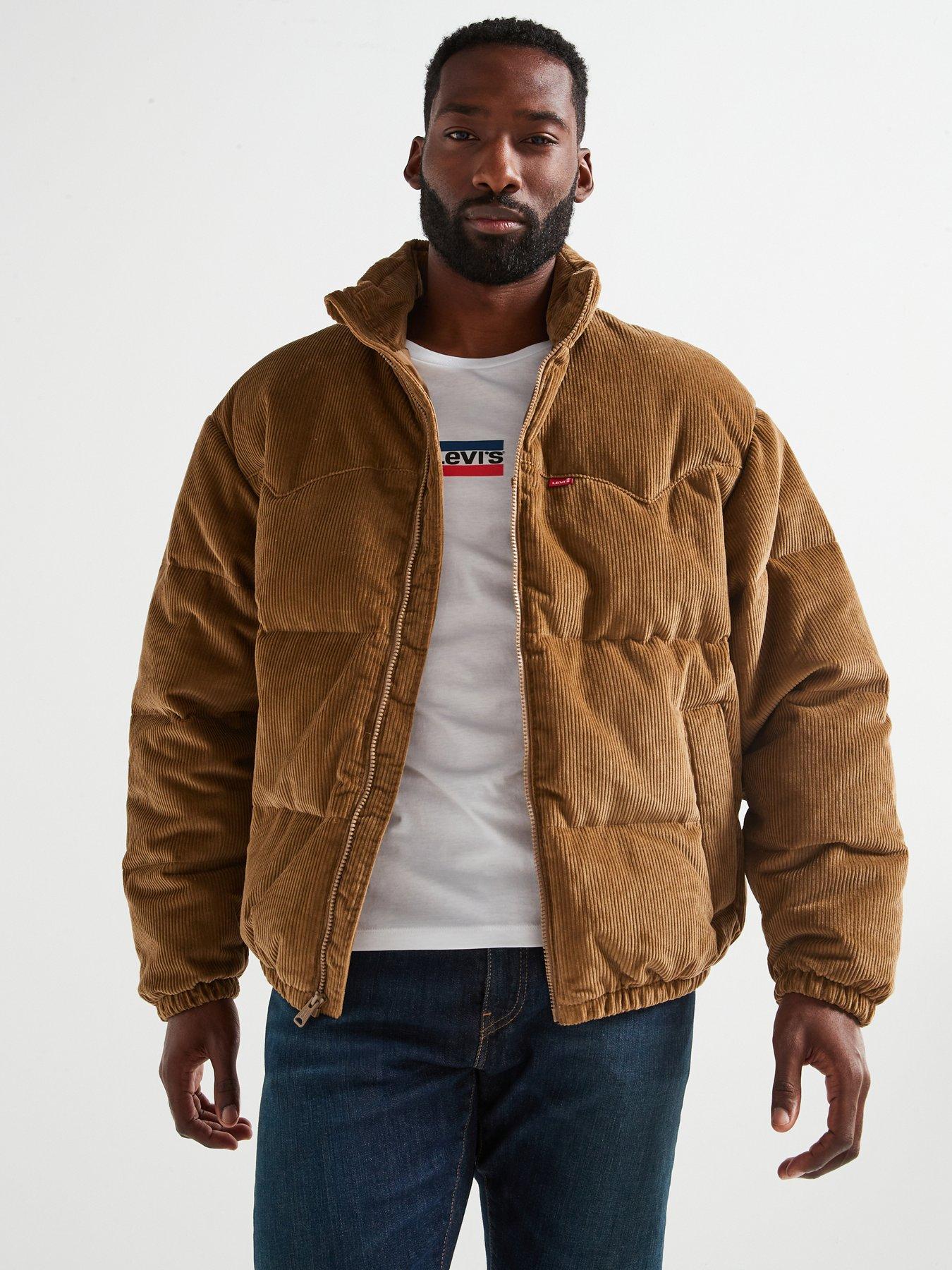 Tan corduroy puffer jacket online