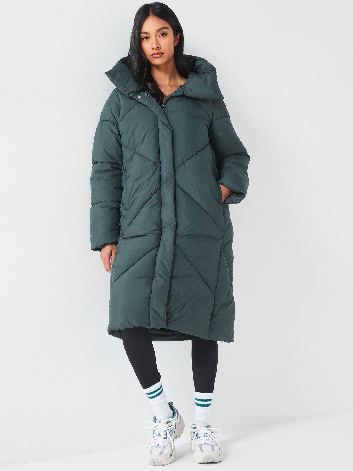 Padded green coat sales