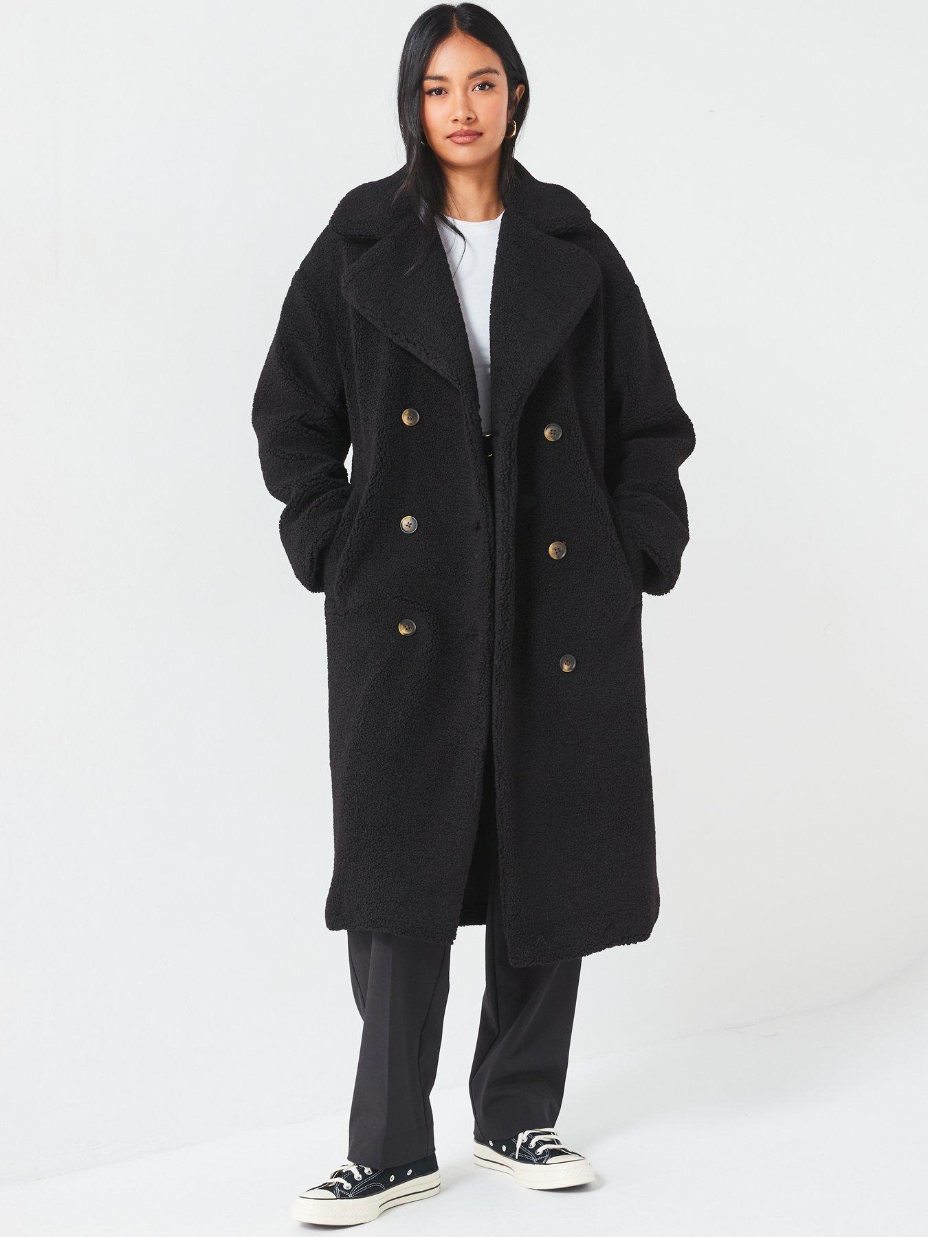 Black borg longline coat deals