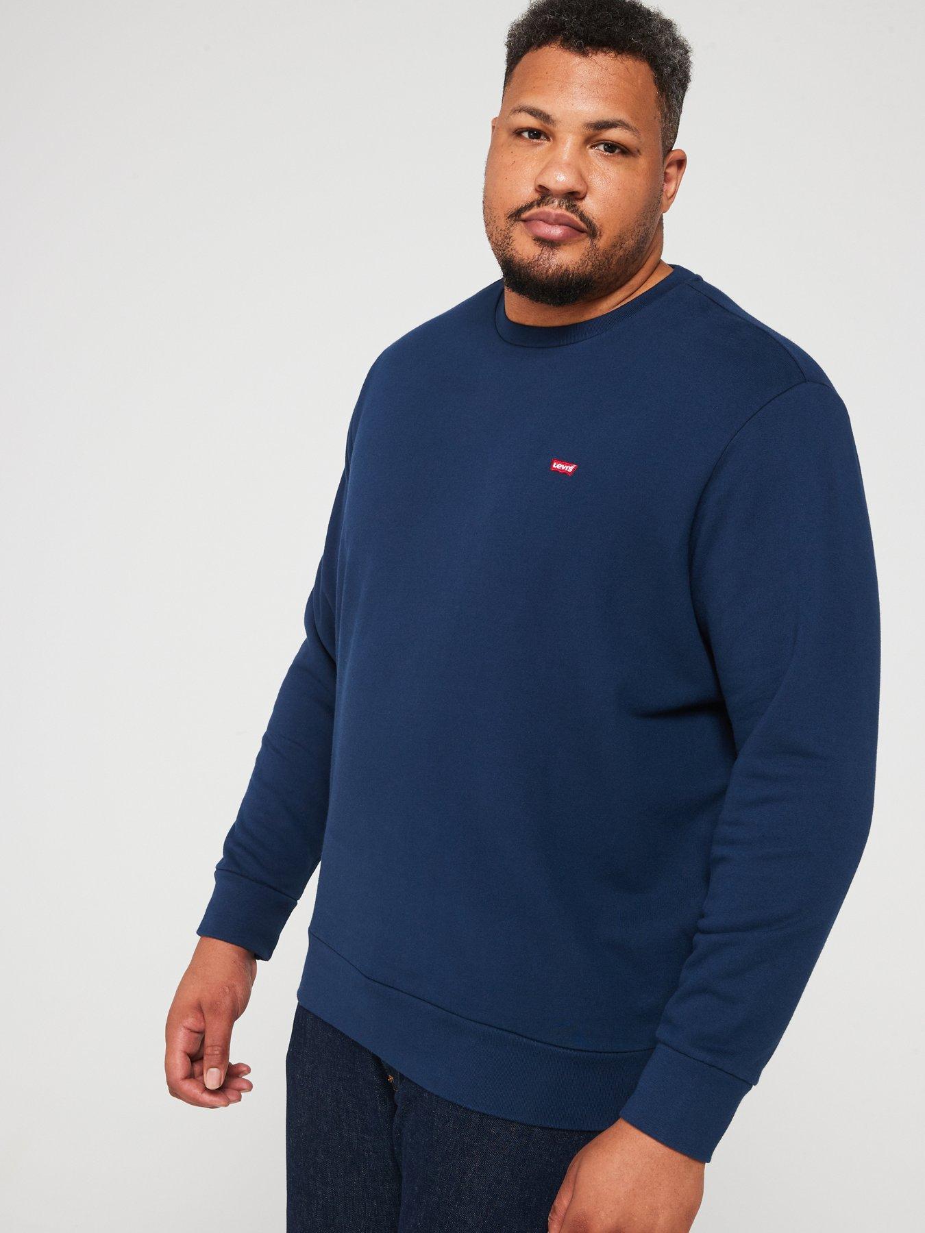 undefined Big  &  Tall Original Housemark Crew Neck Sweat Top - Navy