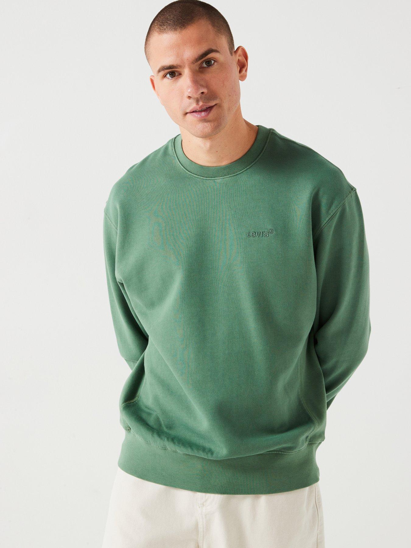 Authentic Relaxed Fit Crew Neck Sweat Top Green