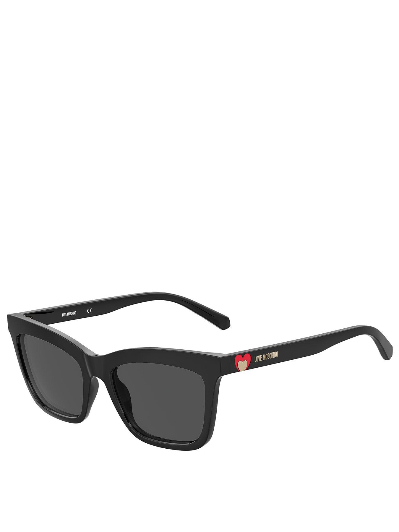 LOVE MOSCHINO Rectangular Green Sunglasses | Very.co.uk
