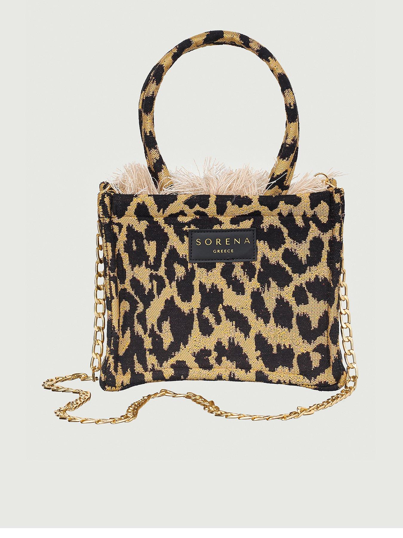 Leopard print tote purse sale