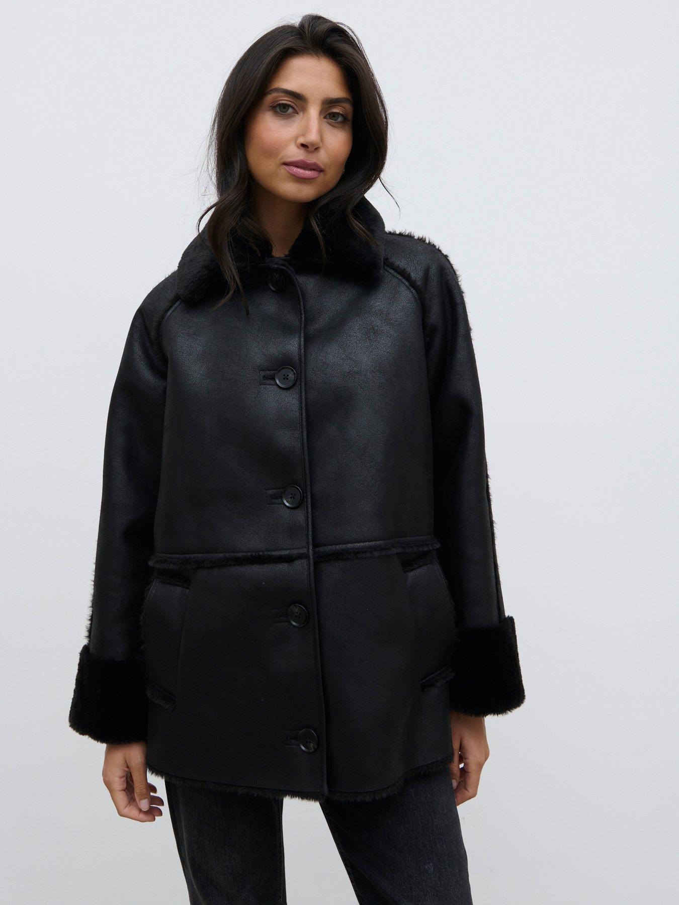undefined Sawyer Aviator Coat - Black