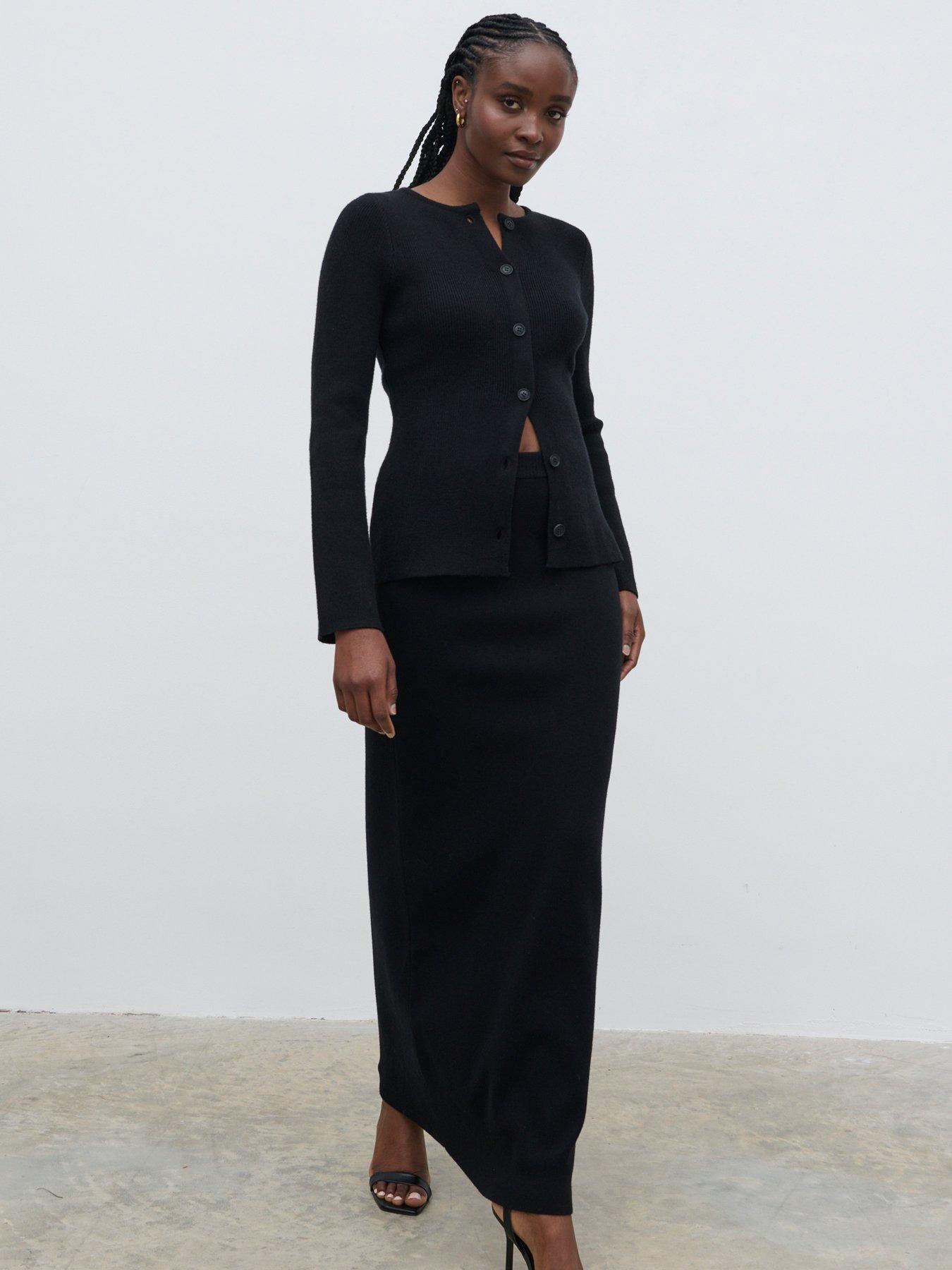 undefined Shyla Fitted Cardigan - Black