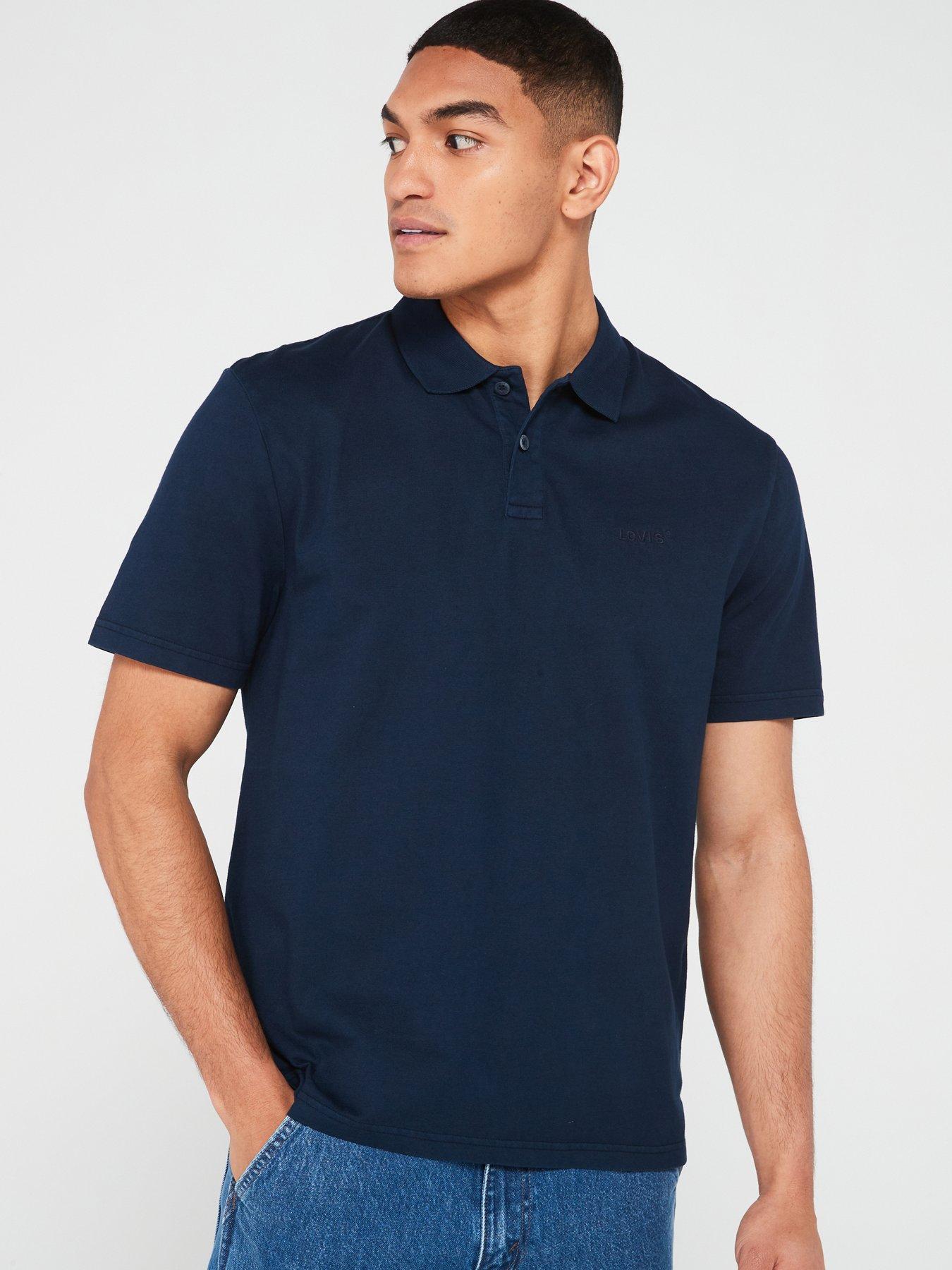 Levi's Authentic Relaxed Fit Polo Shirt, Navy, Size S, Men