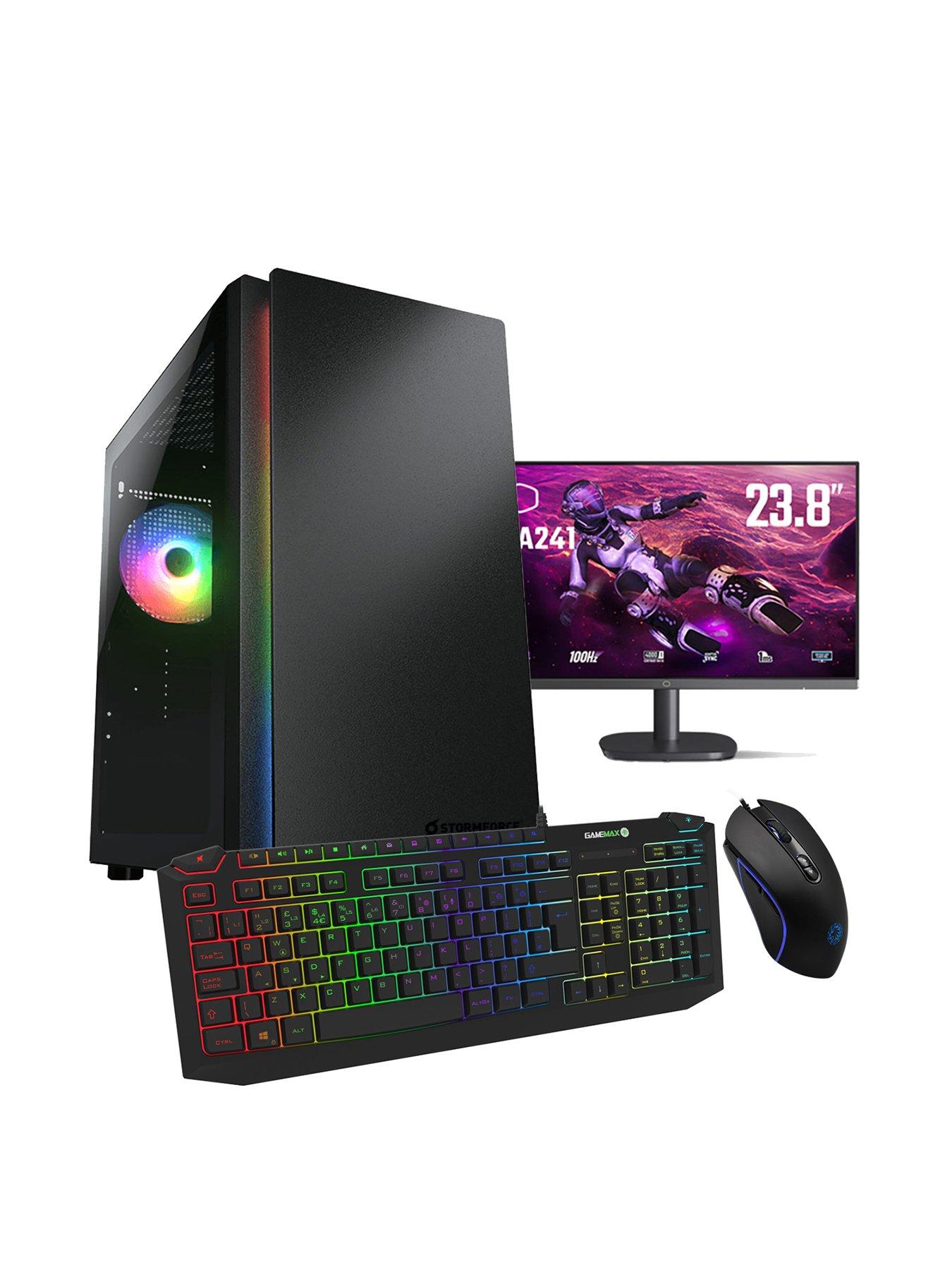 Stormforce Onyx Ryzen 8700G, 16Gb Ram, 1Tb Storage Gaming Desktop Bundle With Monitor, Keyboard & Mouse