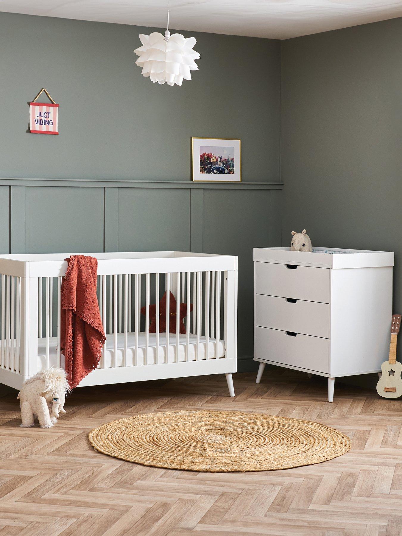 Product photograph of Obaby Maya 2 Piece Room Set - Nordic White from very.co.uk