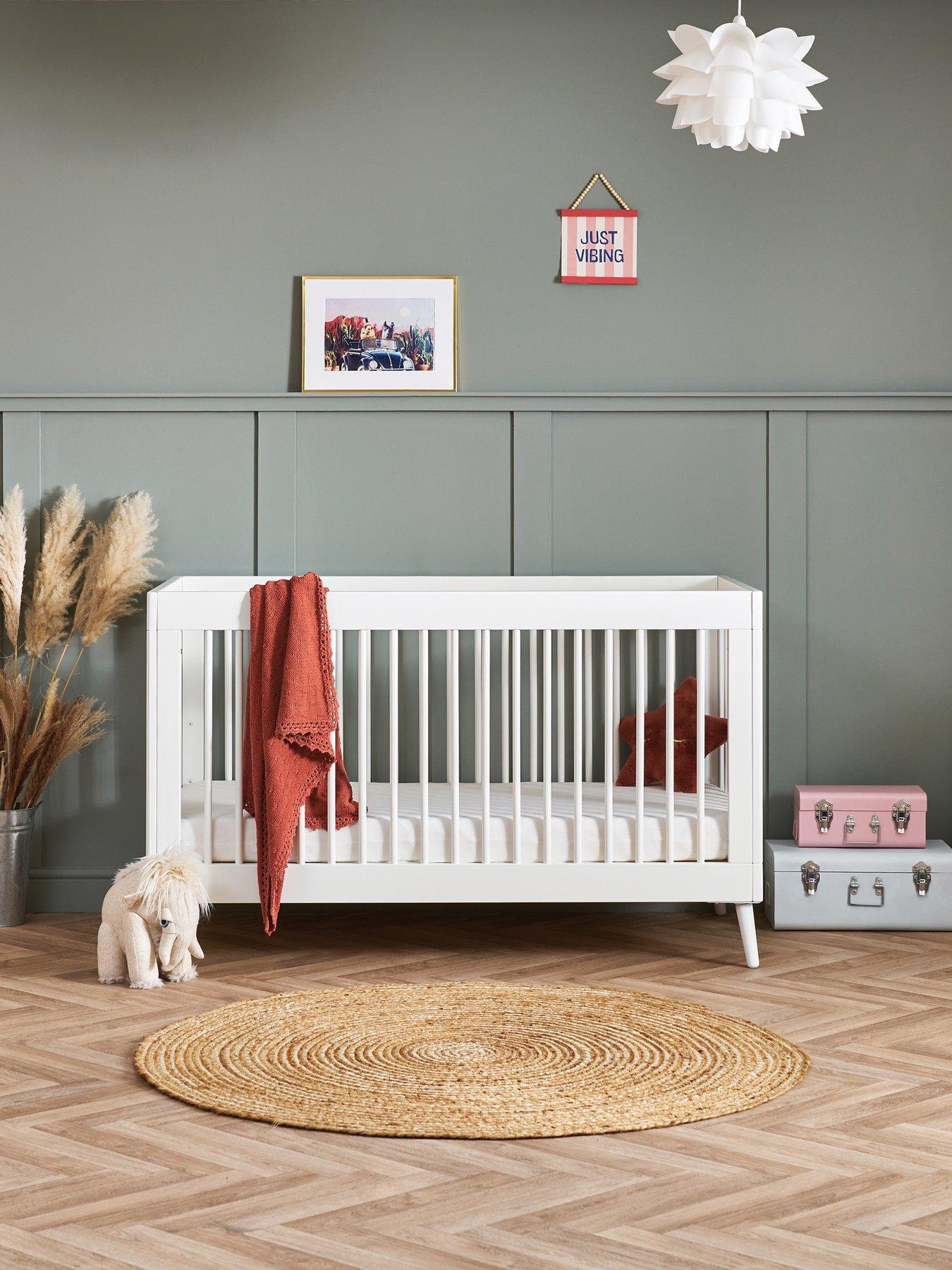 Product photograph of Obaby Maya Cot Bed - Nordic White from very.co.uk