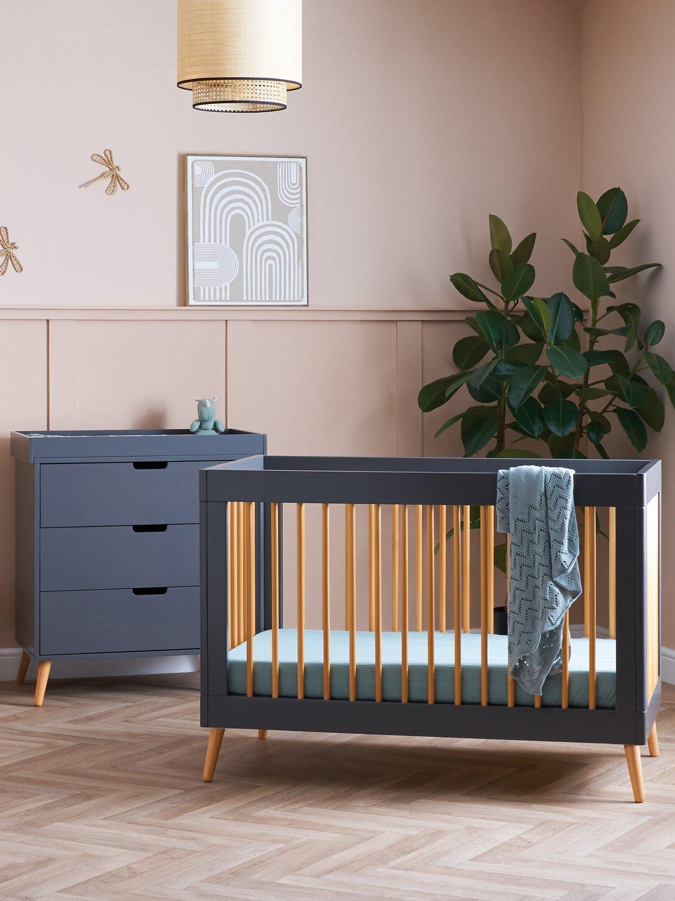 Product photograph of Obaby Maya Mini 2 Piece Room Set - Slate With Natural from very.co.uk
