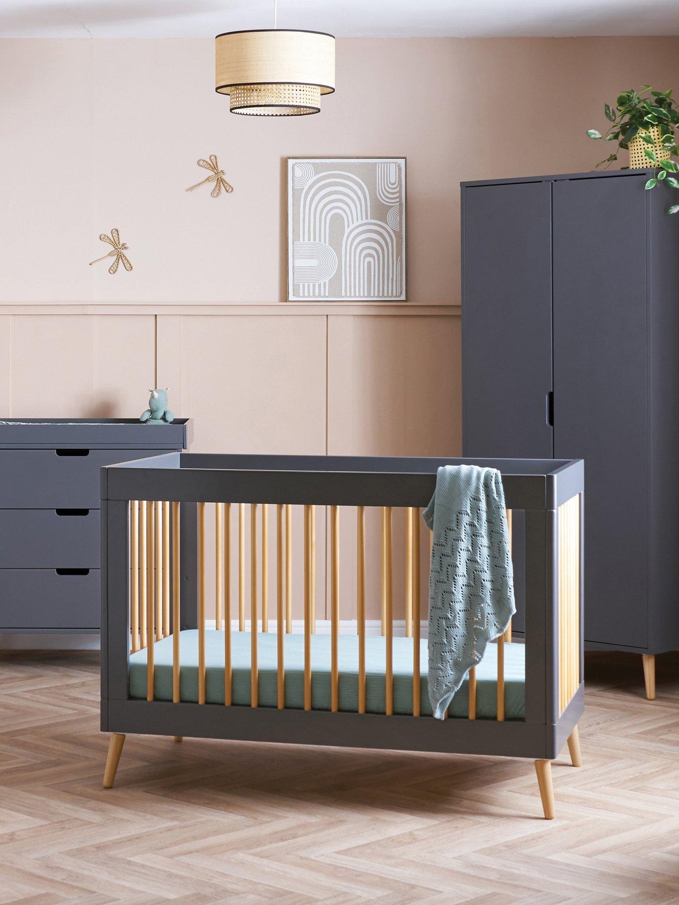 Product photograph of Obaby Maya Mini 3 Piece Room Set - Slate With Natural from very.co.uk