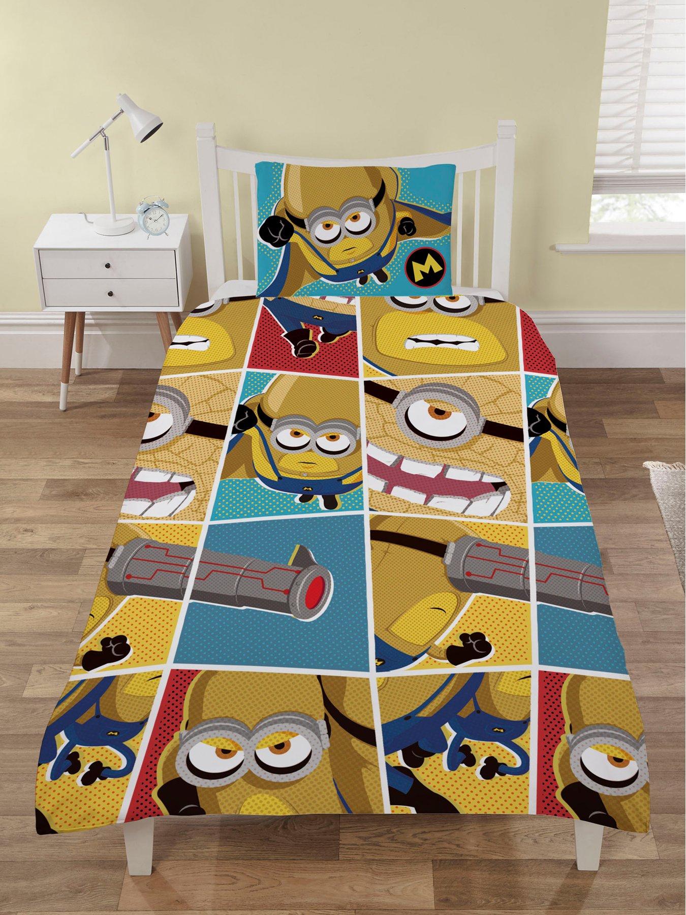 Product photograph of Despicable Me Comic Strip Single Duvet Cover Set from very.co.uk