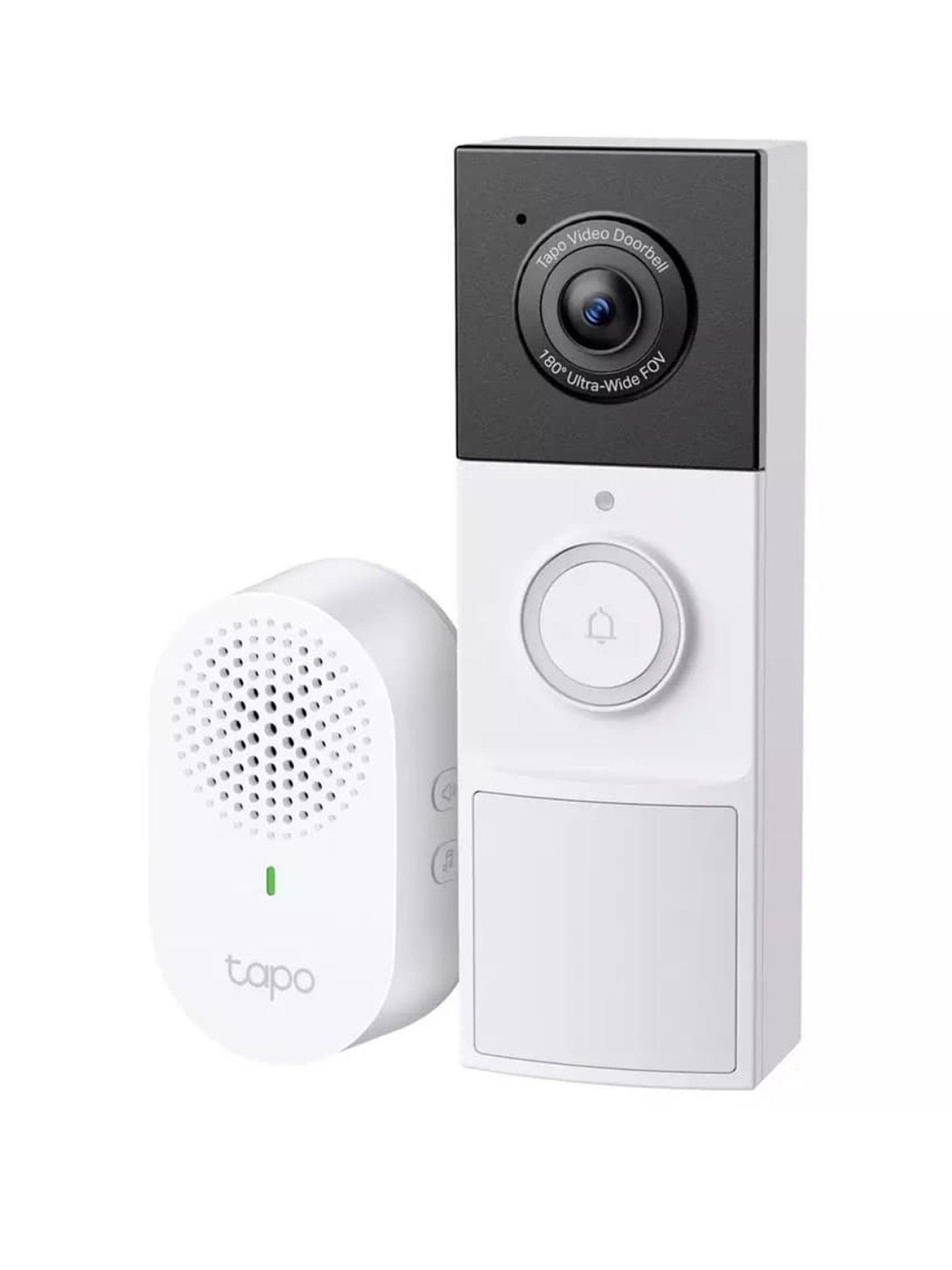 TP Link Tapo D210 2K 3MP Video Doorbell Camera with Chime, Head-to-Toe View, Battery Powered, No Monthly Fee