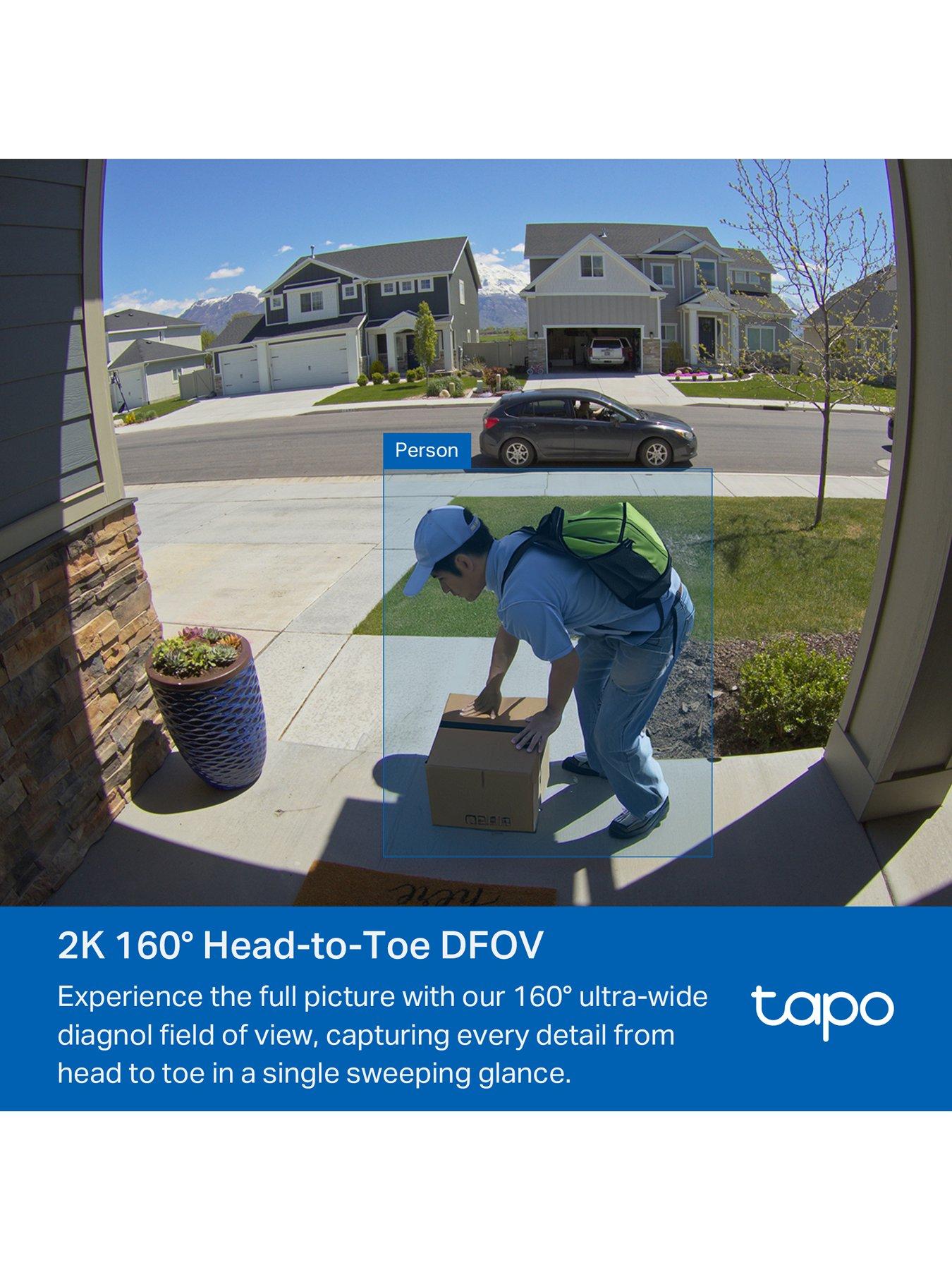 Image 3 of 7 of TP Link Tapo D210 2K Battery Video Doorbell &amp; Chime, No Monthly Fee, Head-To-Toe View, 6-Month Battery