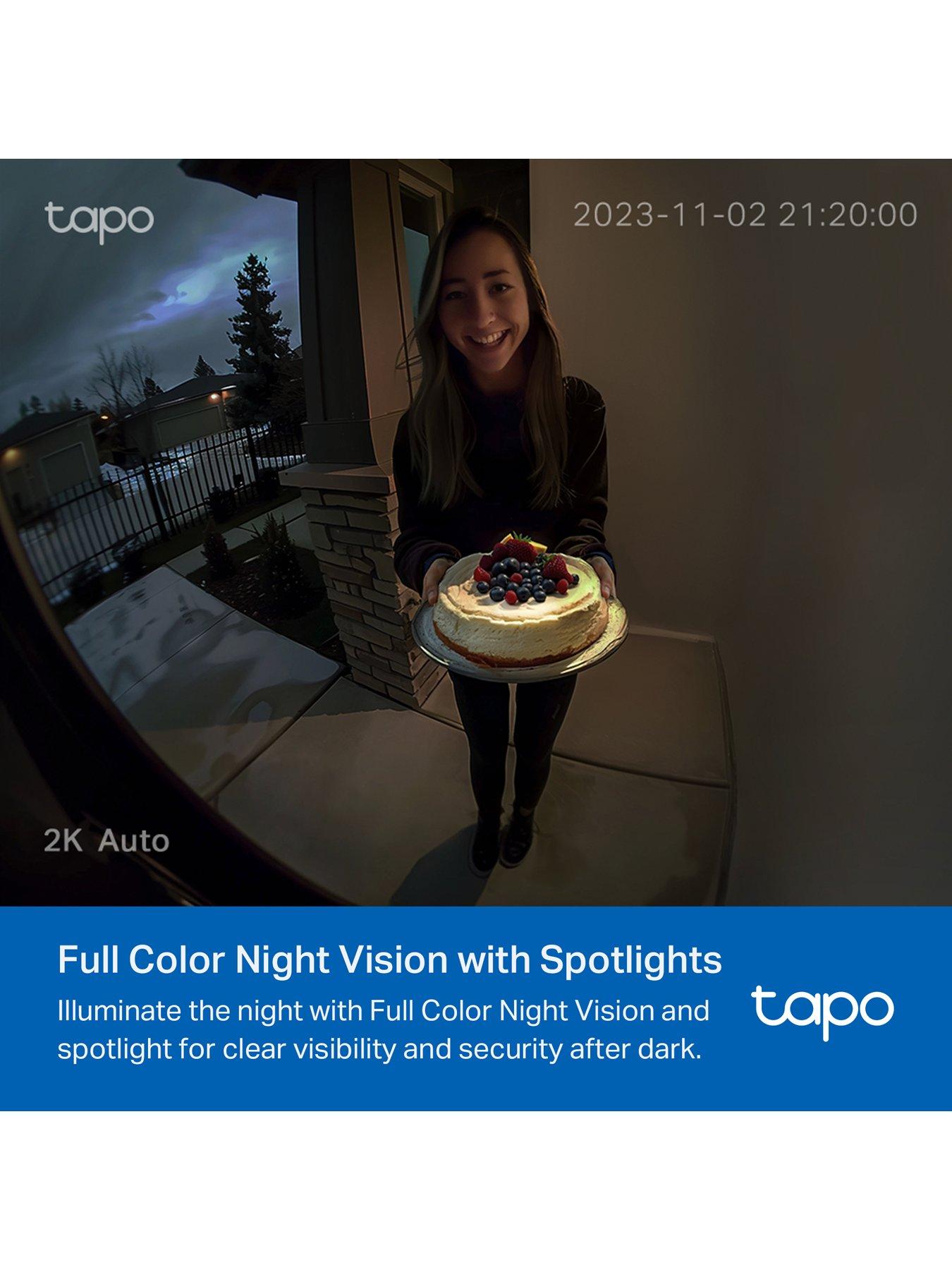 Image 4 of 7 of TP Link Tapo D210 2K Battery Video Doorbell &amp; Chime, No Monthly Fee, Head-To-Toe View, 6-Month Battery