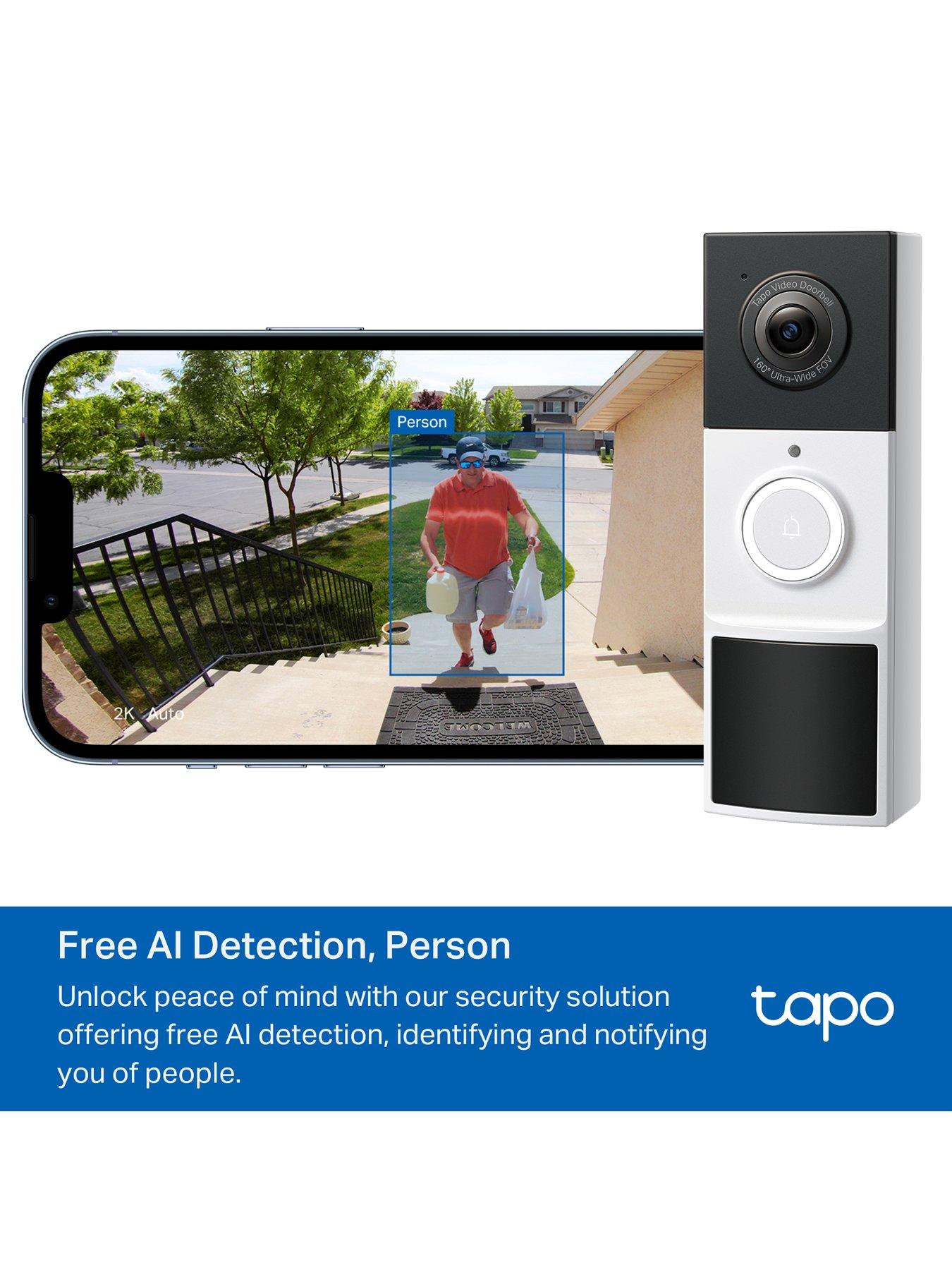 Image 5 of 7 of TP Link Tapo D210 2K Battery Video Doorbell &amp; Chime, No Monthly Fee, Head-To-Toe View, 6-Month Battery