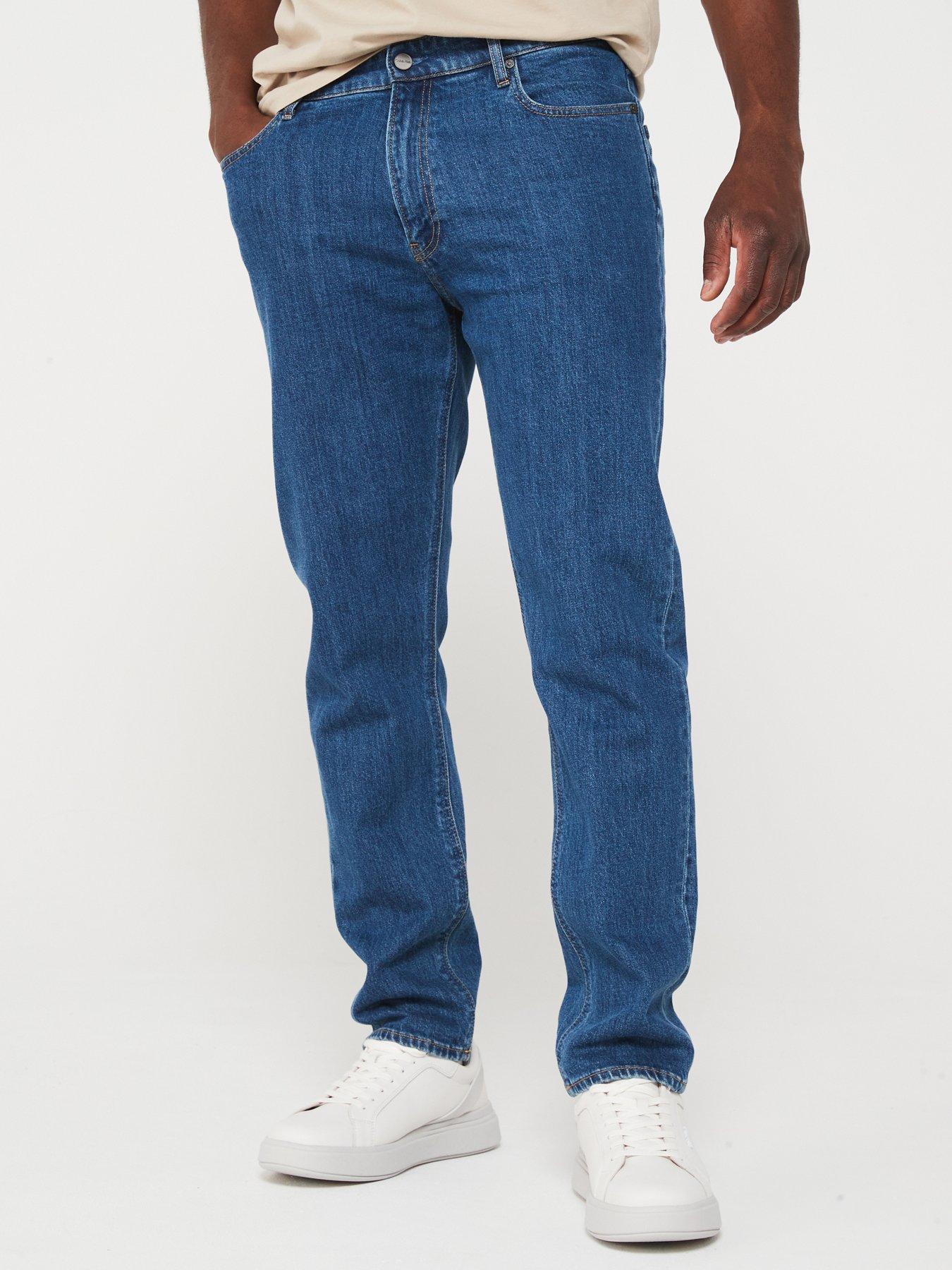 undefined Tapered Fit Jeans - Mid Wash