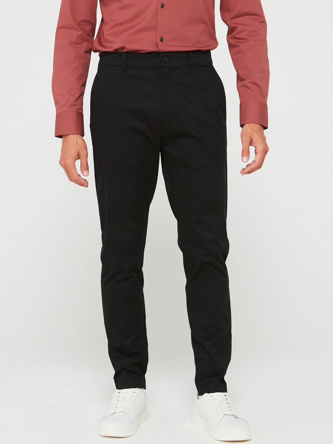 undefined Sateen Stretch Tapered Fit Chinos - Black