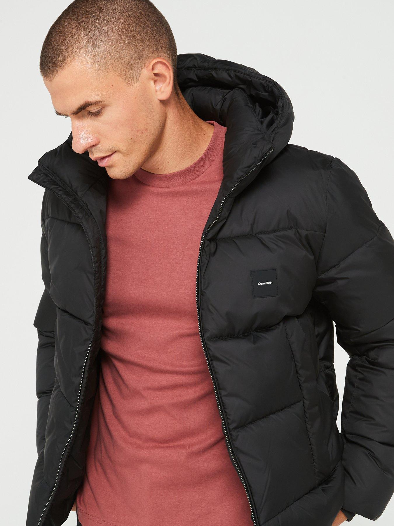 Calvin Klein Hooded Quilt Puffer Jacket Black Very