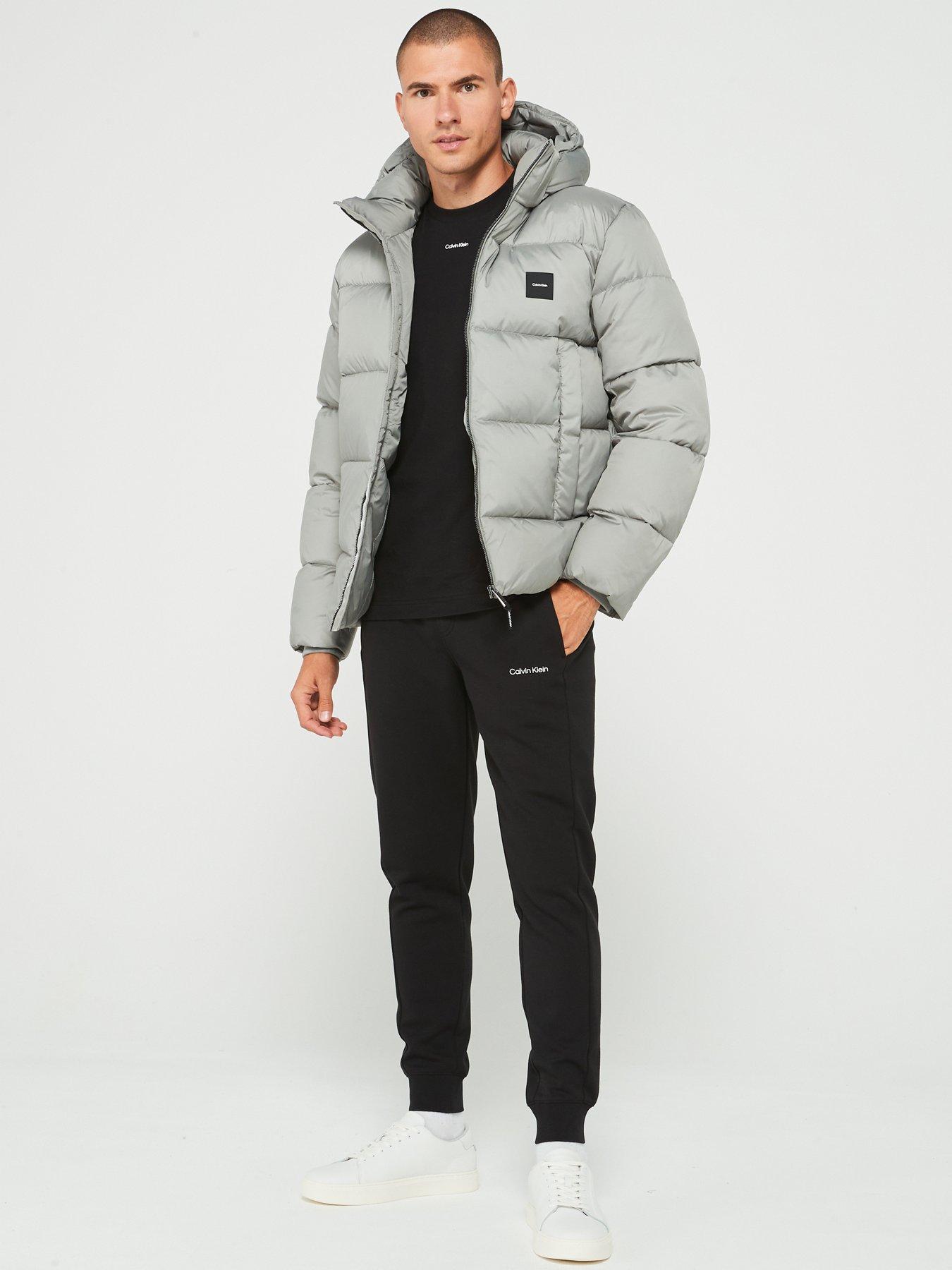 Hooded Quilt Puffer Jacket Grey