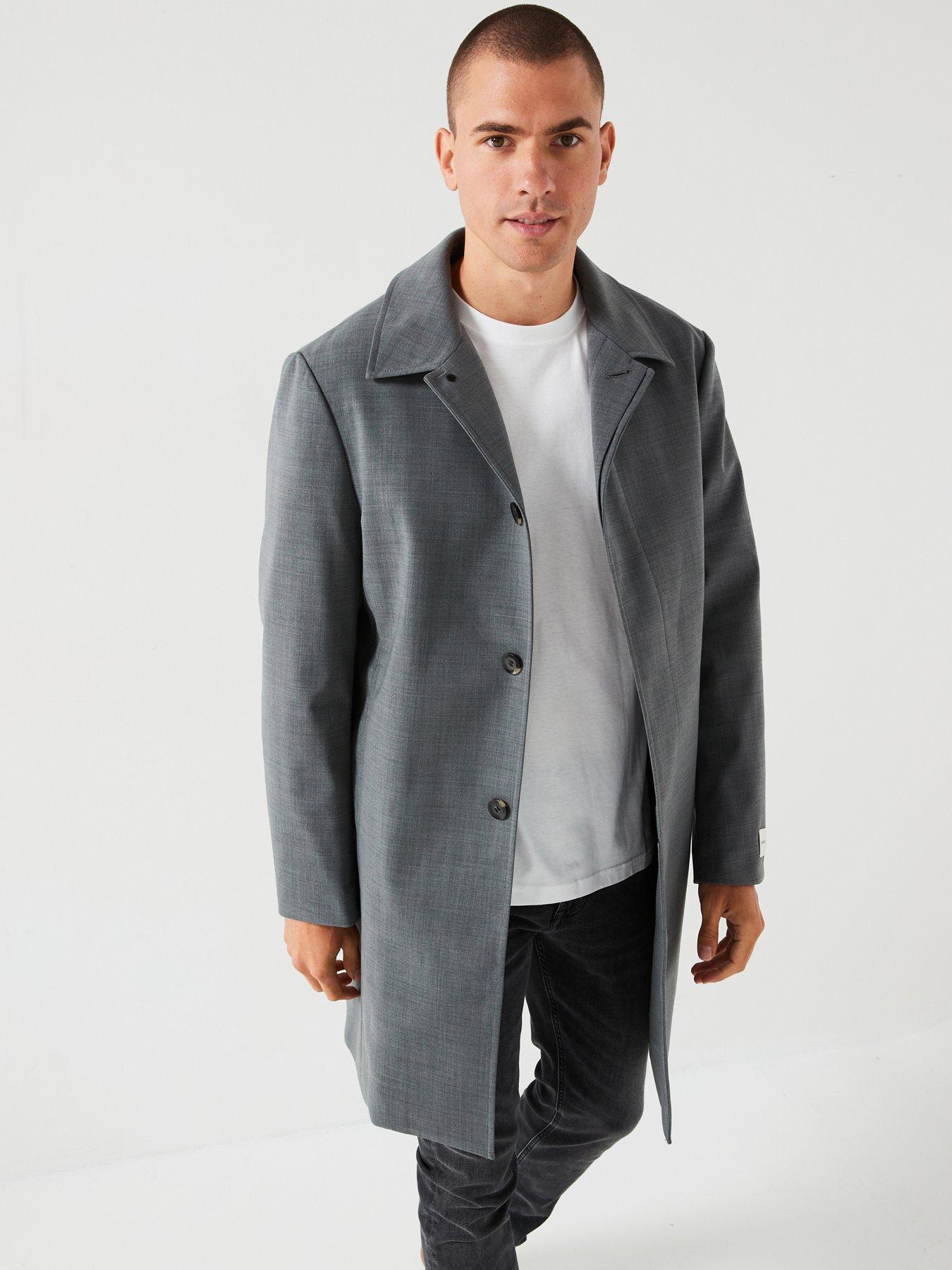 Technical Wool Car Coat Grey