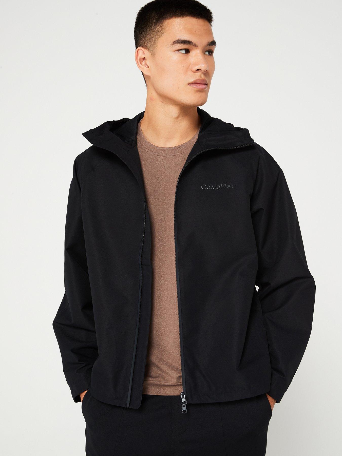 Calvin Klein Sport Waterproof Midweight Hooded Jacket Black Very