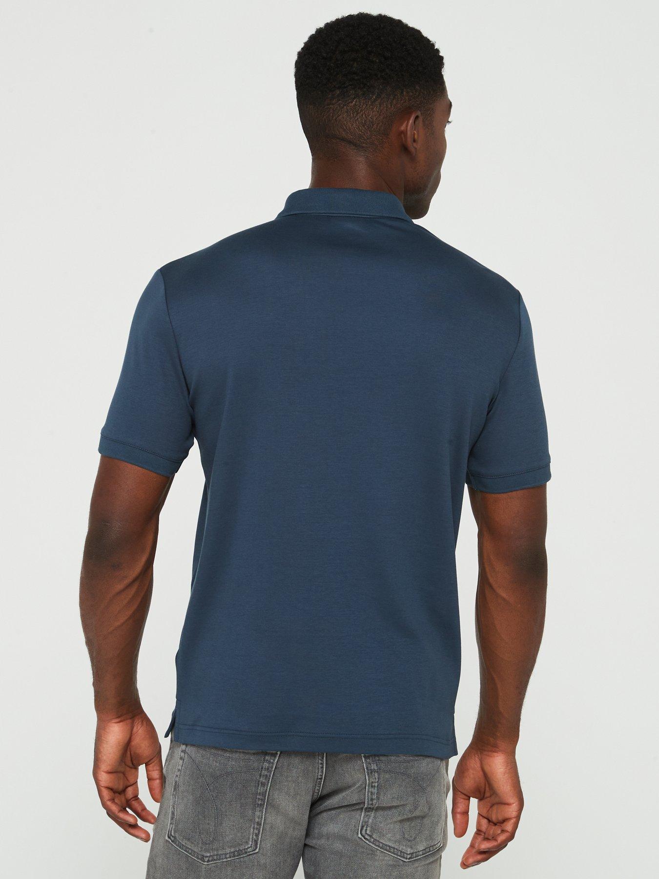 Calvin Klein Liquid Touch Slim Fit Polo Shirt Dark Blue Very