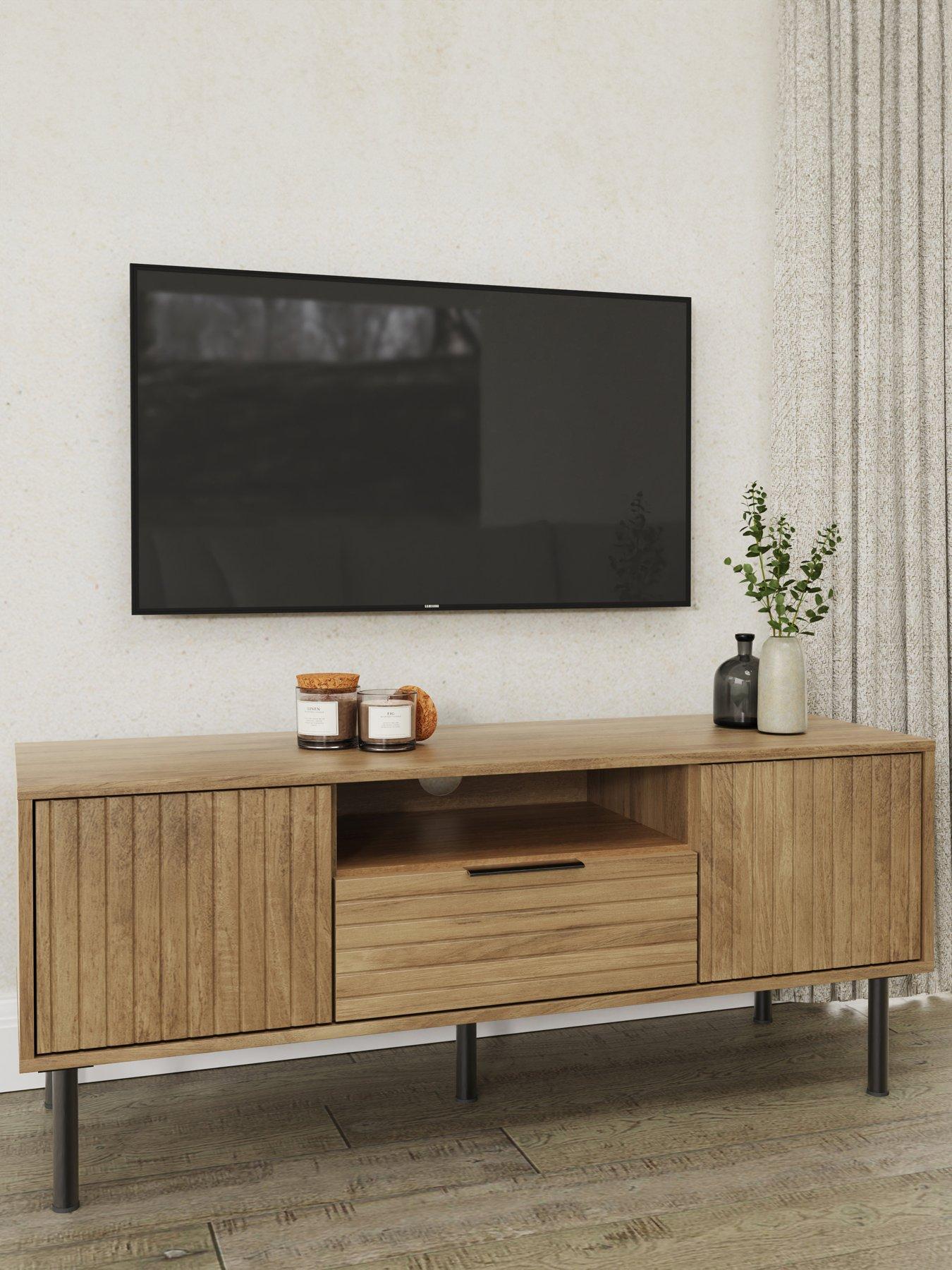 GFW Nervata TV Unit - fits up to 50 inch TV - Oak - FSC® Certified