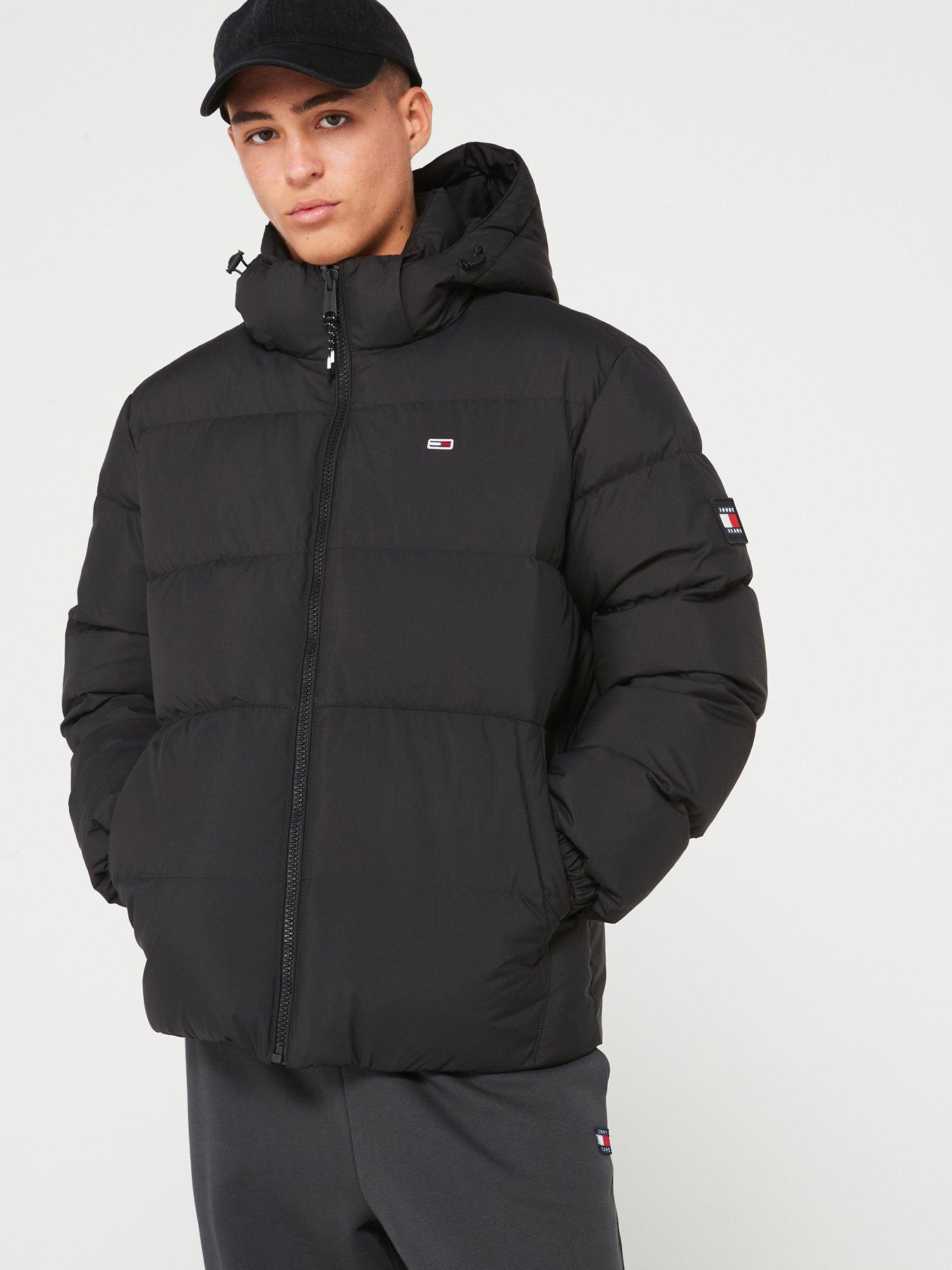 Tommy Jeans Essential Down Hooded Jacket Black Very
